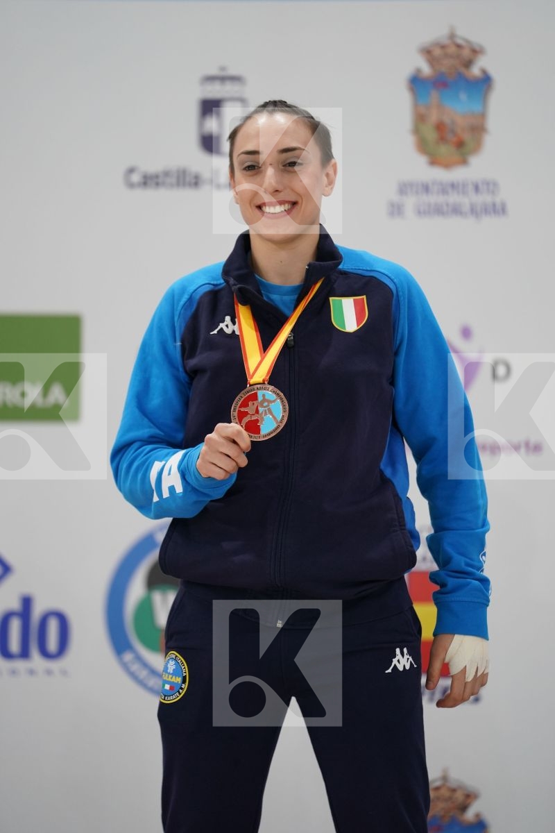 SEMERARO SILVIA (ITALY) in Senior Kumite -68 Kg - Podium ceremony