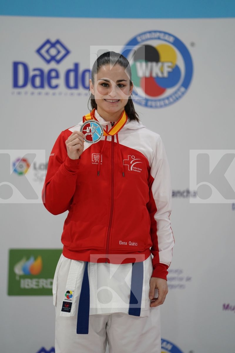 QUIRICI ELENA (SWITZERLAND) in Senior Kumite -68 Kg - Podium ceremony