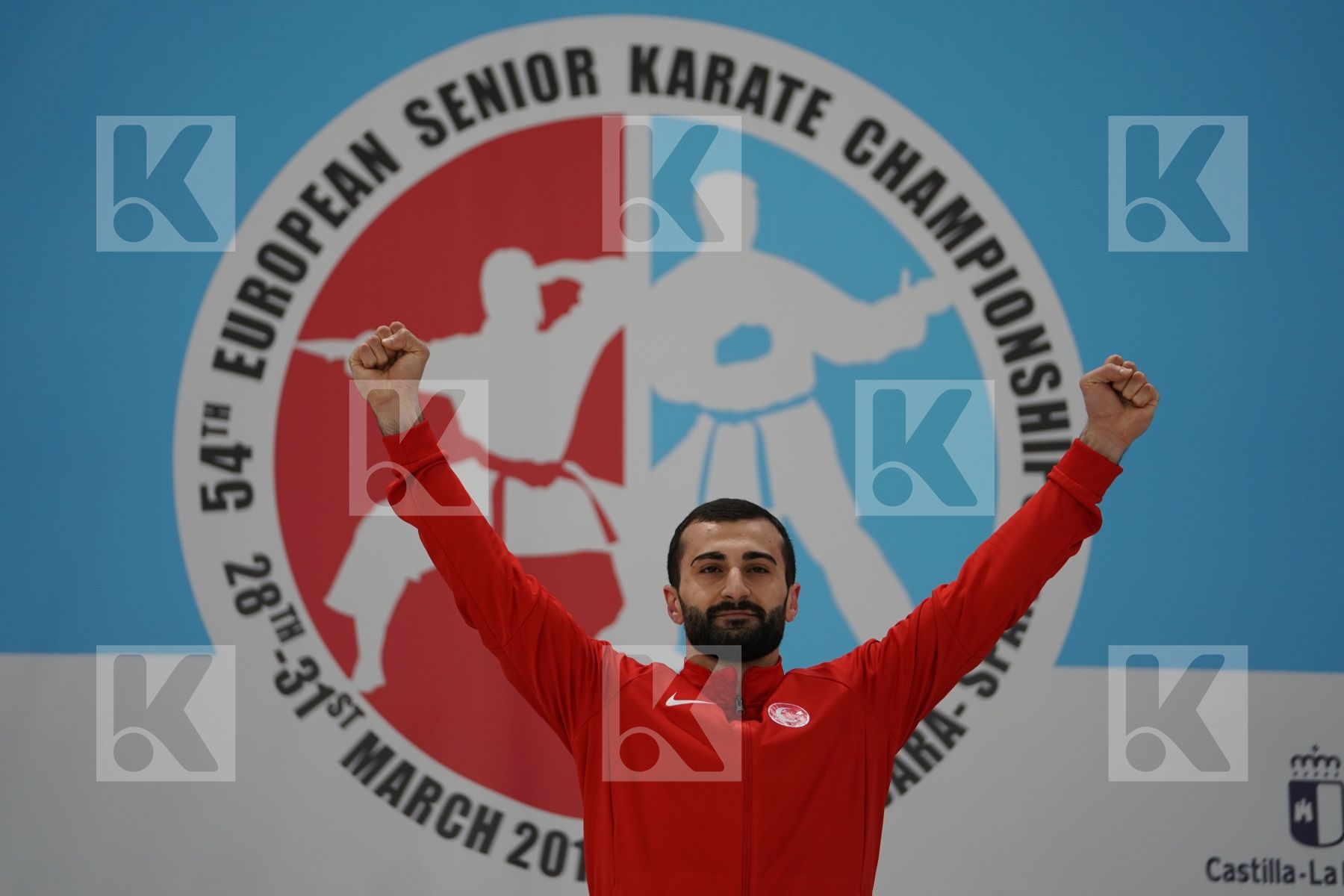 AKTAS UGUR (TURKEY) in Senior Kumite -84 Kg - Podium ceremony