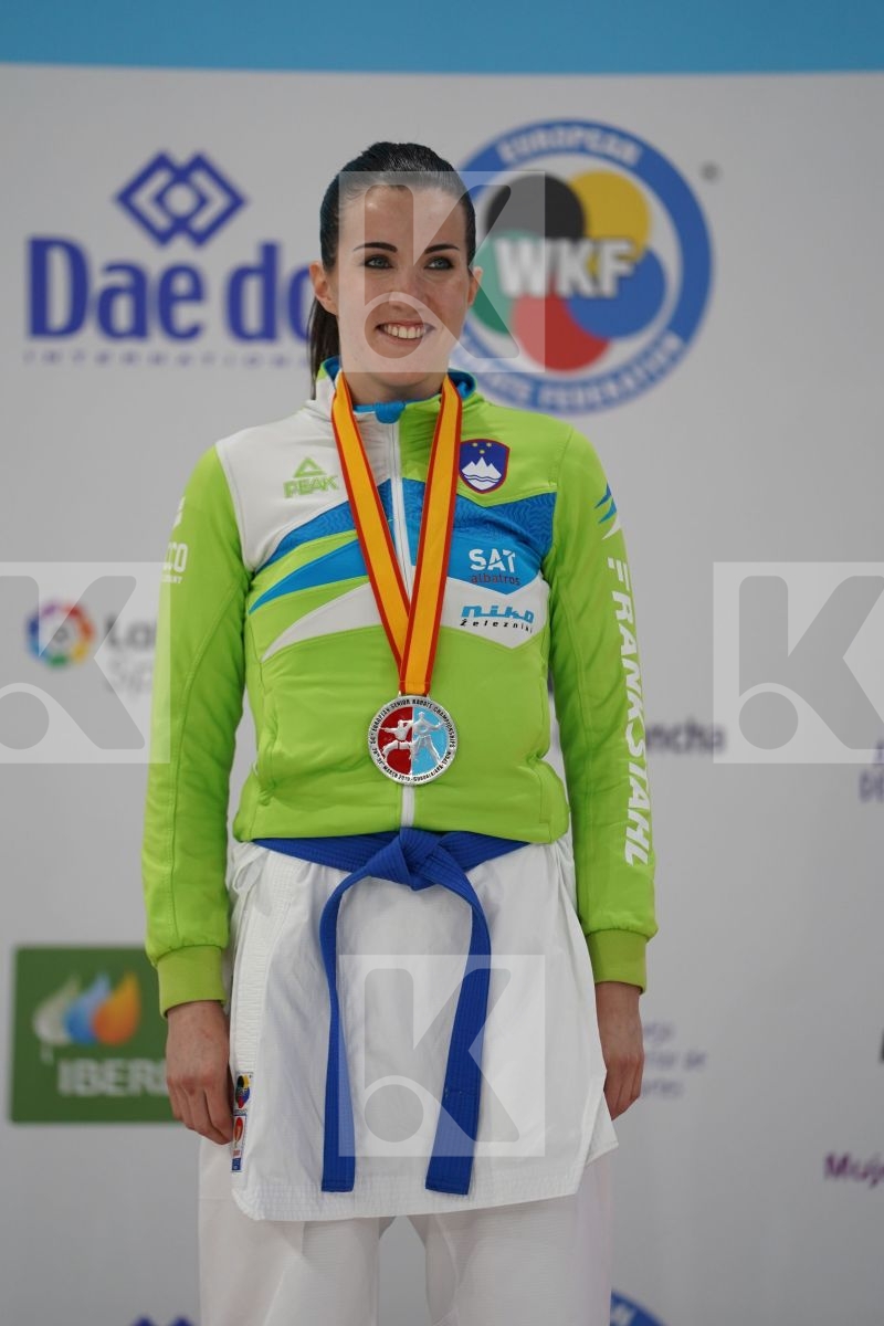 RISTIC TJASA (SLOVENIA) in Senior Kumite -61 Kg - Podium ceremony