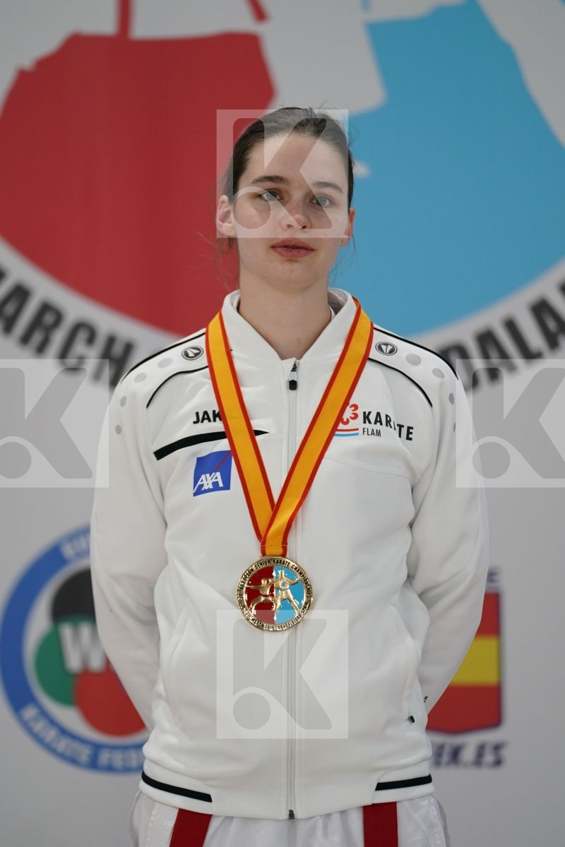 WARLING JENNIFER (LUXEMBOURG) in Senior Kumite -55 Kg - Podium ceremony