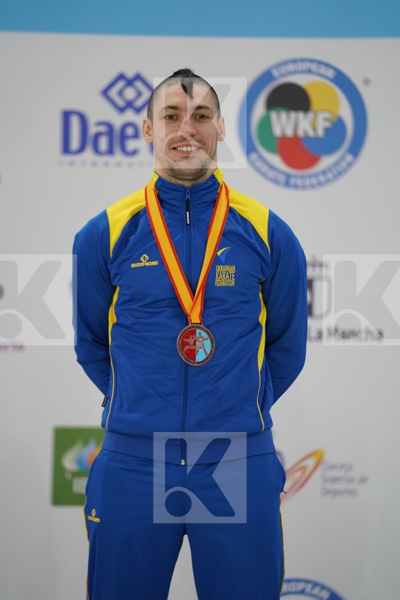 HORUNA STANISLAV (UKRAINE) in Senior Kumite -75 Kg - Podium ceremony