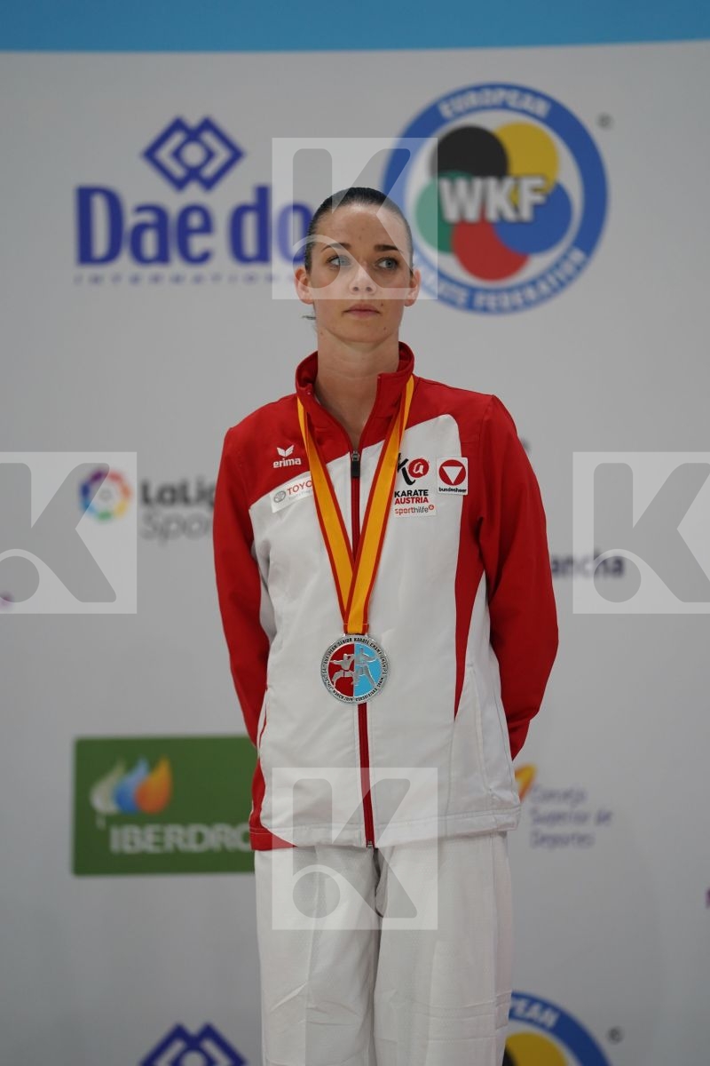 PLANK BETTINA (AUSTRIA) in Senior Kumite -50 Kg - Podium ceremony
