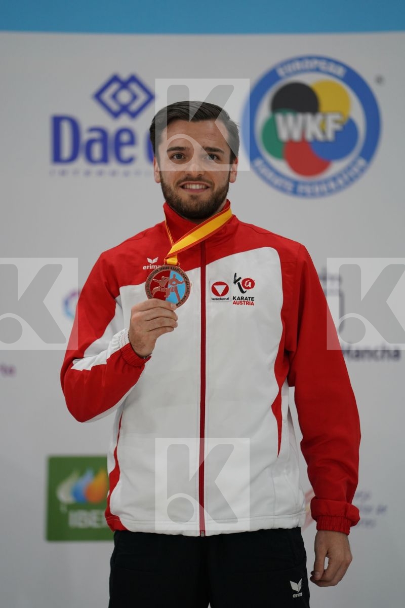 POKORNY STEFAN (AUSTRIA) in Senior Kumite -67 Kg - Podium ceremony