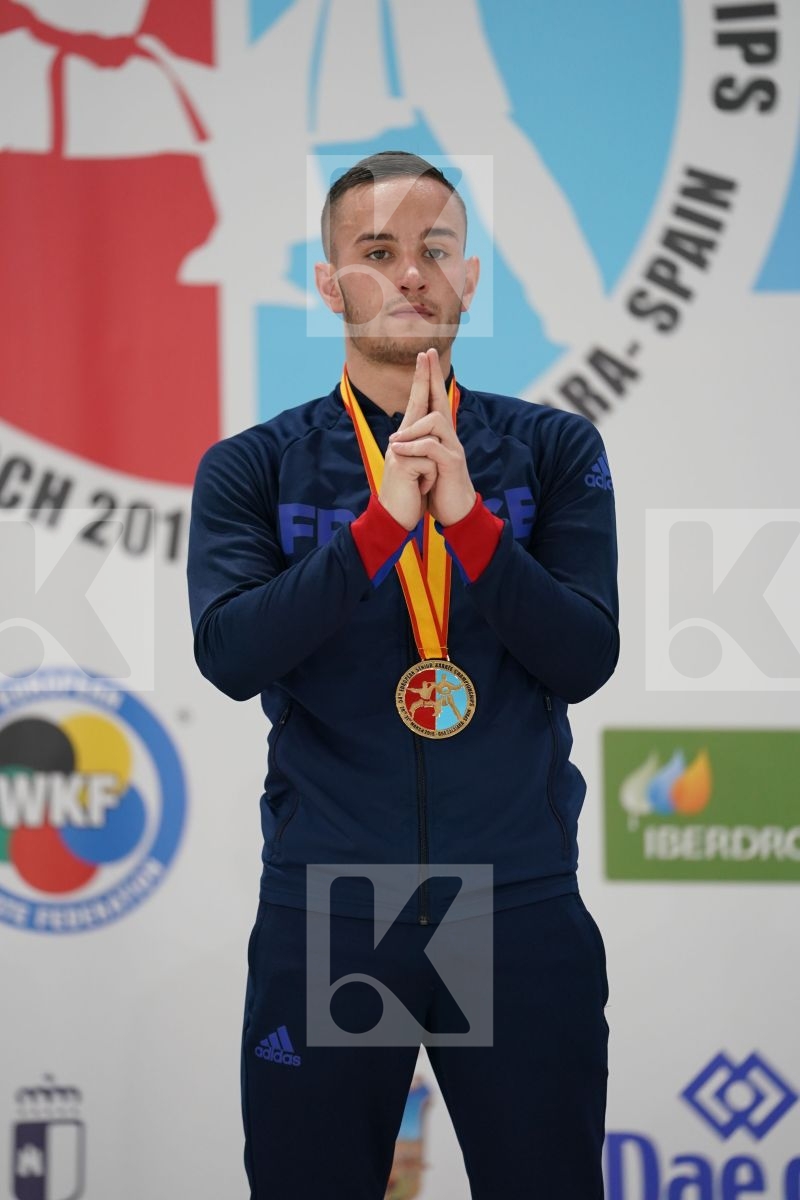 DACOSTA STEVEN (FRANCE) in Senior Kumite -67 Kg - Podium ceremony