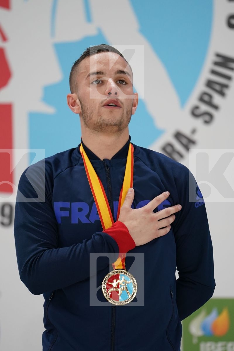DACOSTA STEVEN (FRANCE) in Senior Kumite -67 Kg - Podium ceremony