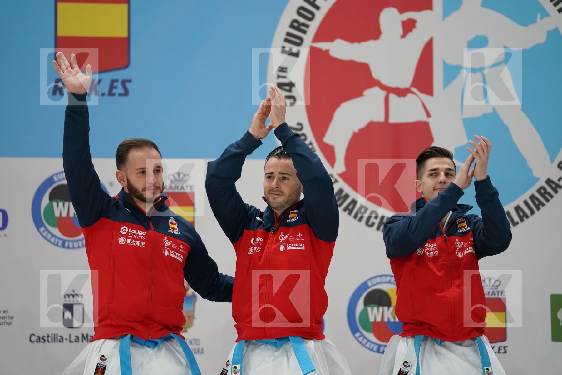 SPAIN in Senior Team Male Kata - Podium ceremony