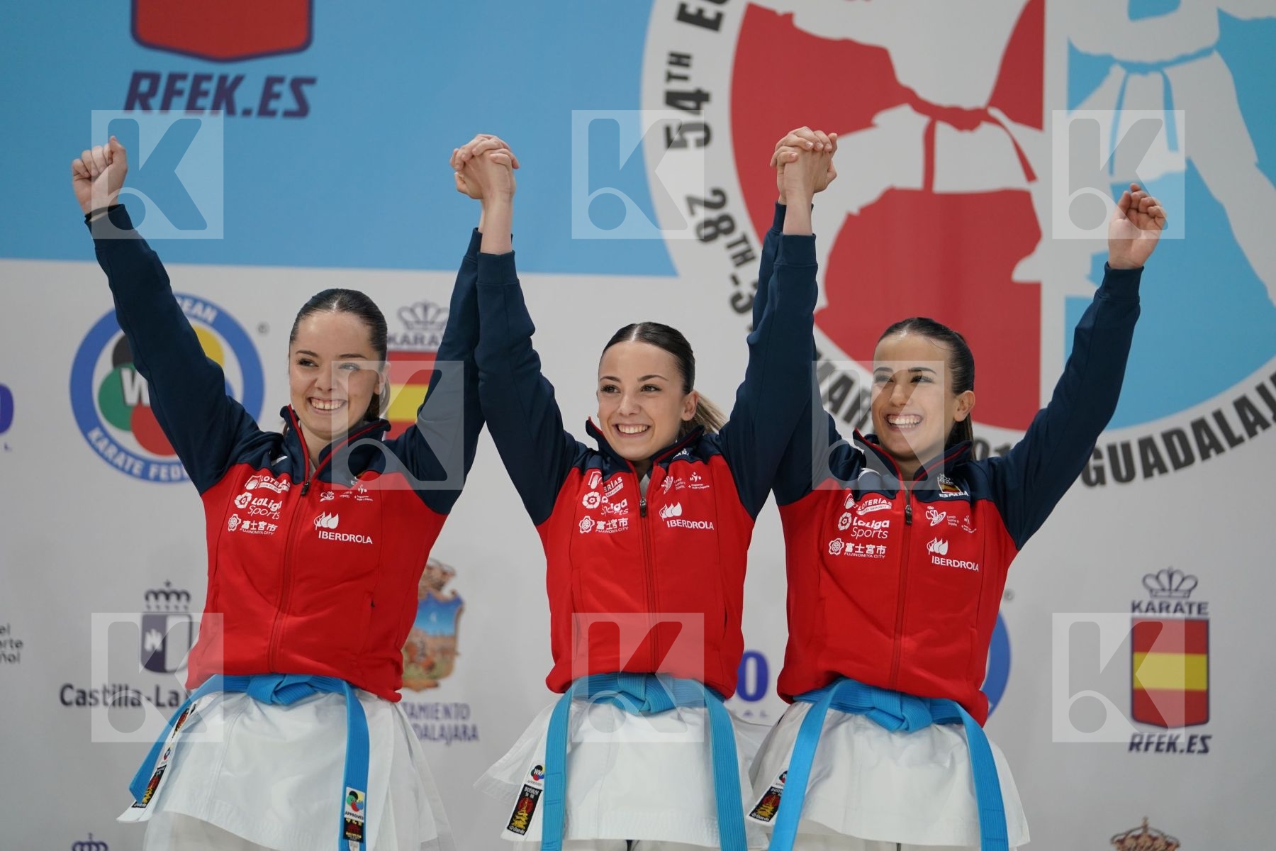 SPAIN in Senior Team Female Kata - Podium ceremony