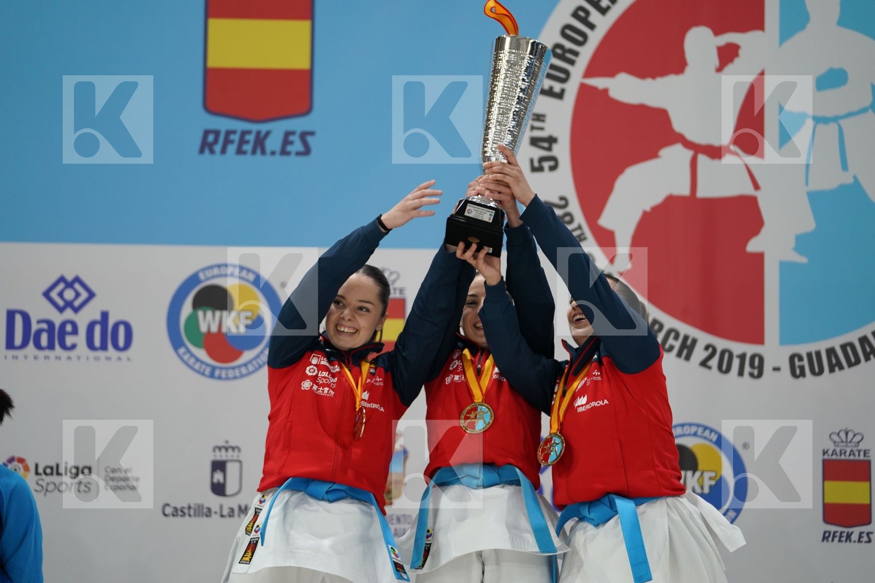 SPAIN in Senior Team Female Kata - Podium ceremony