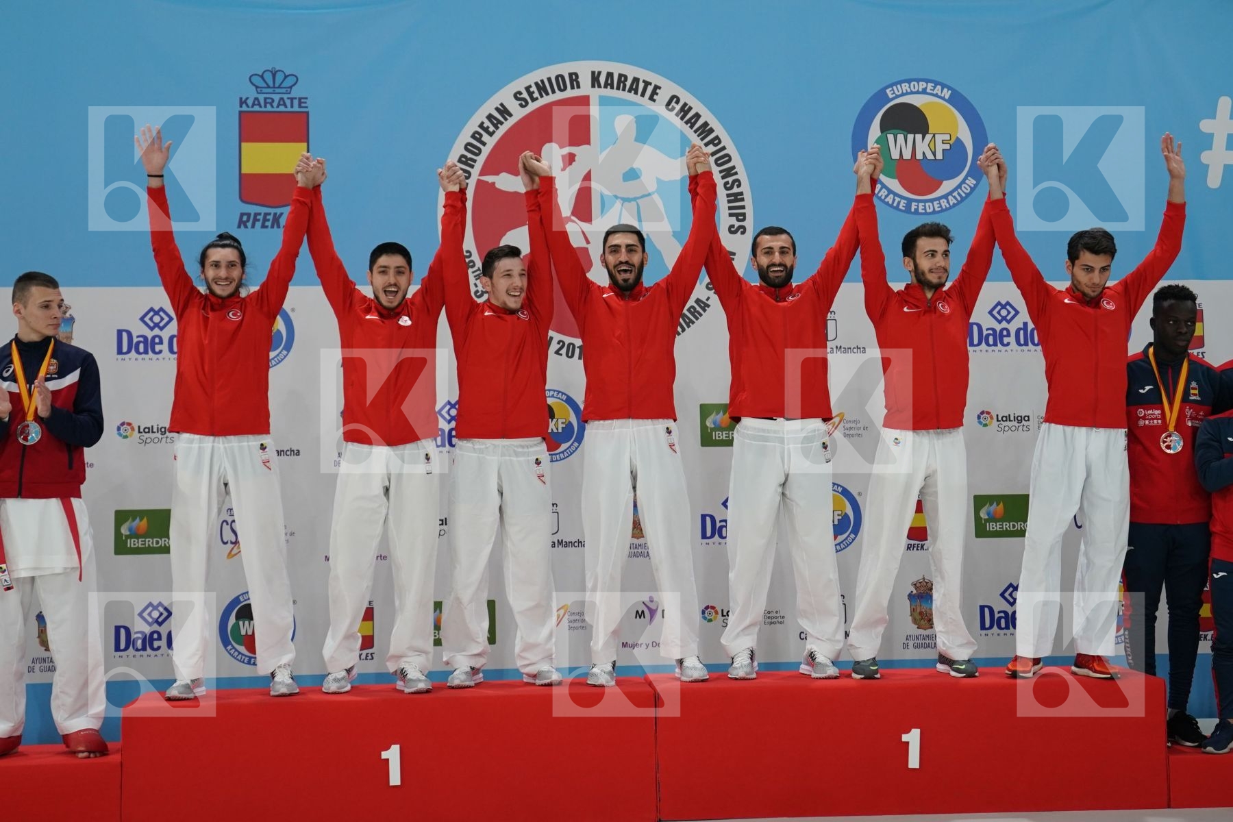 TURKEY in Senior Team Male Kumite - Podium ceremony