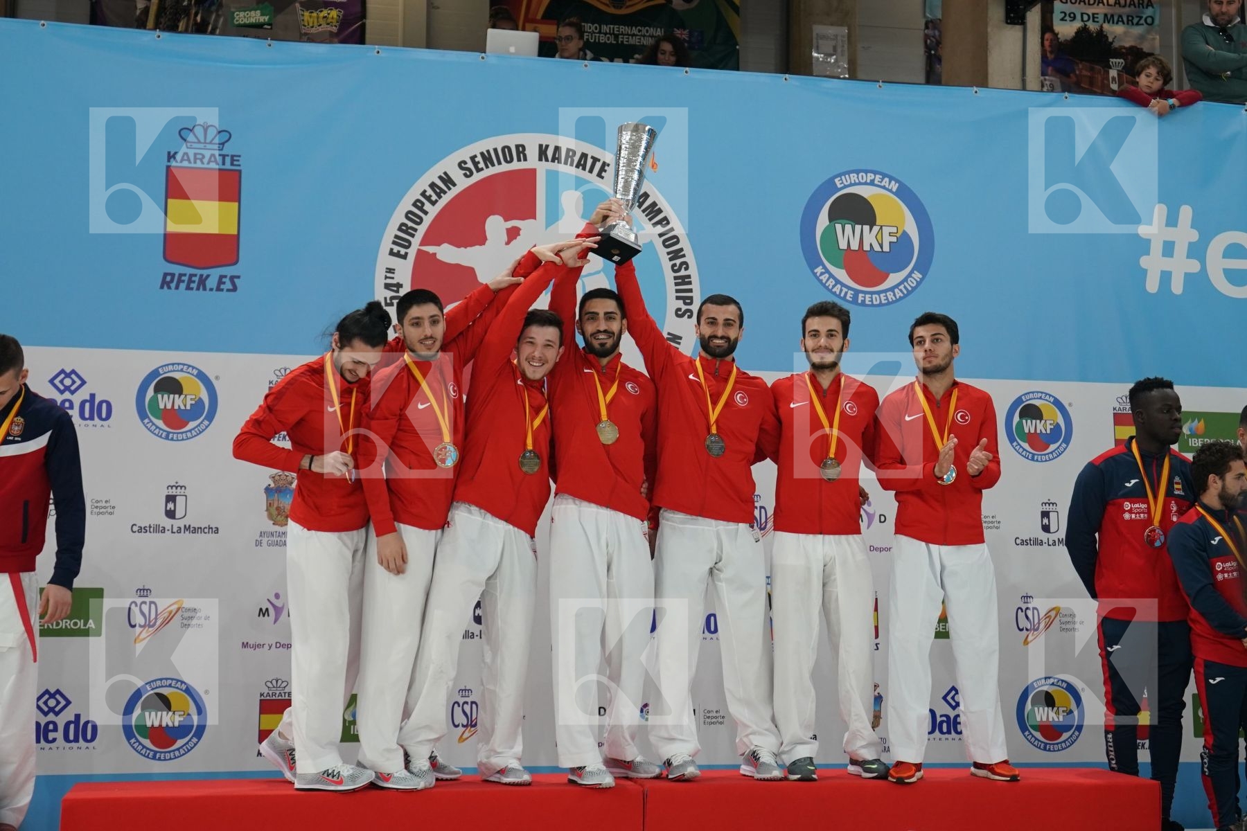 TURKEY in Senior Team Male Kumite - Podium ceremony