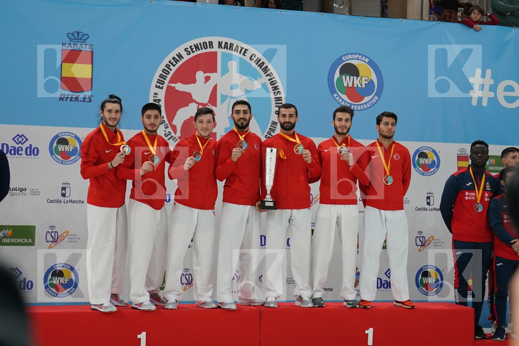 TURKEY in Senior Team Male Kumite - Podium ceremony