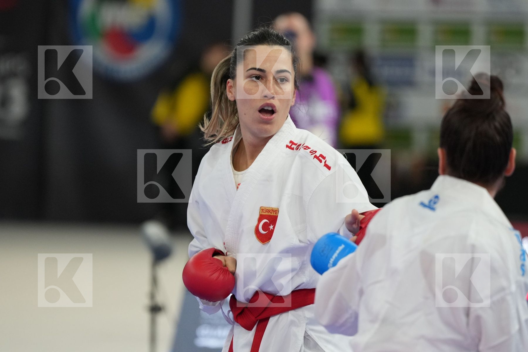 HOCAOGLU AKYOL MELTEM (TURKEY) vs GARCIA NANCY (FRANCE) in Female Kumite 68+ Kg - bronze bout