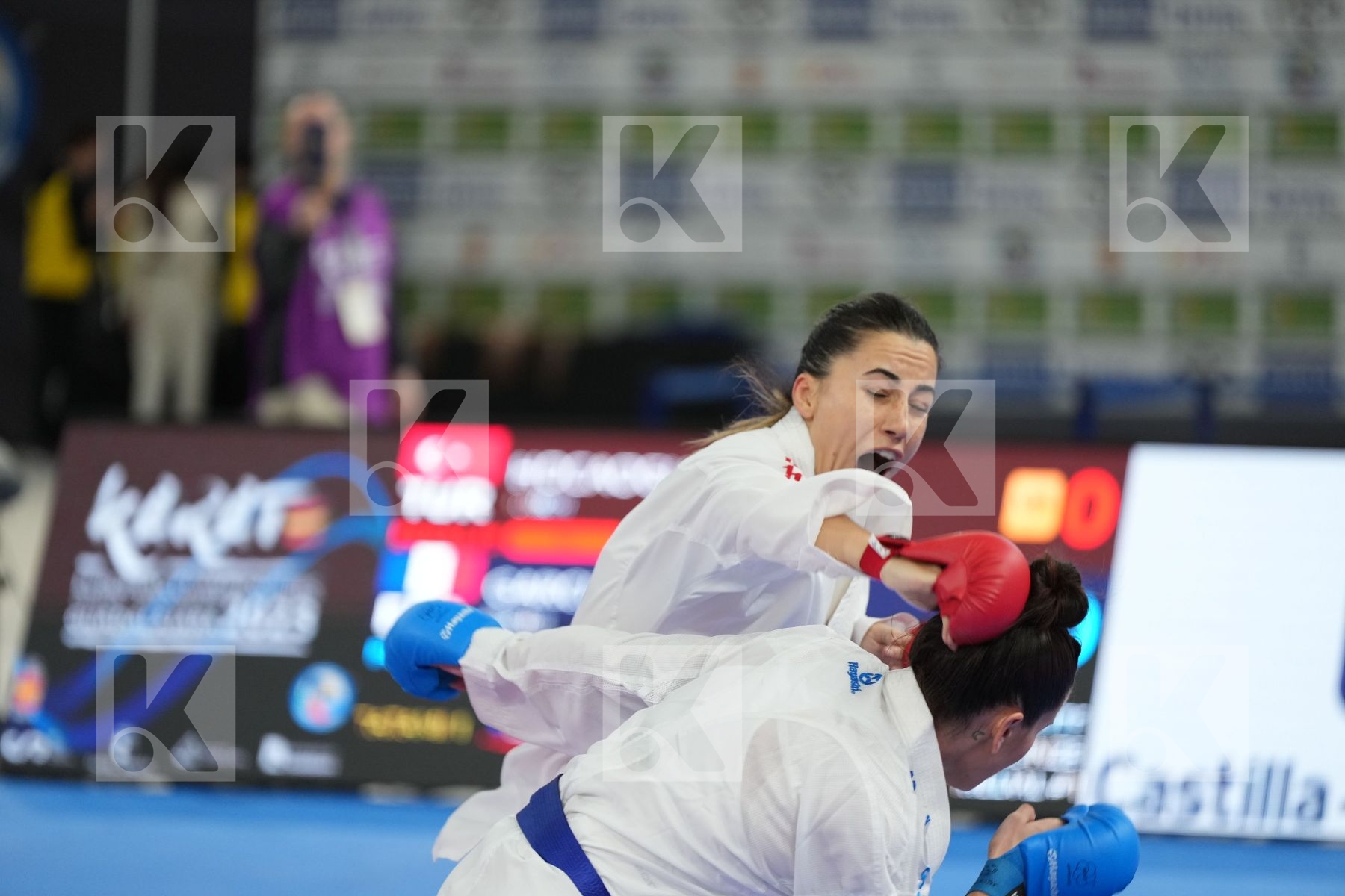HOCAOGLU AKYOL MELTEM (TURKEY) vs GARCIA NANCY (FRANCE) in Female Kumite 68+ Kg - bronze bout