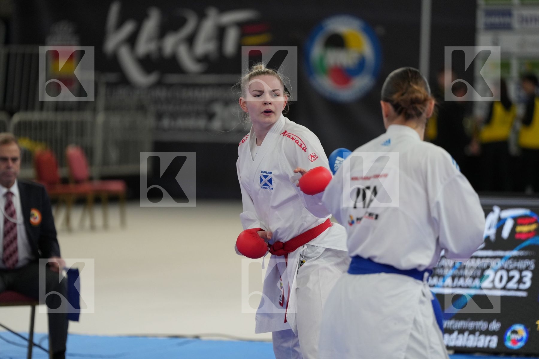 JUNNER NIAMH (SCOTLAND) vs FERRACUTI CLIO (ITALY) in Female Kumite 68+ Kg - bronze bout