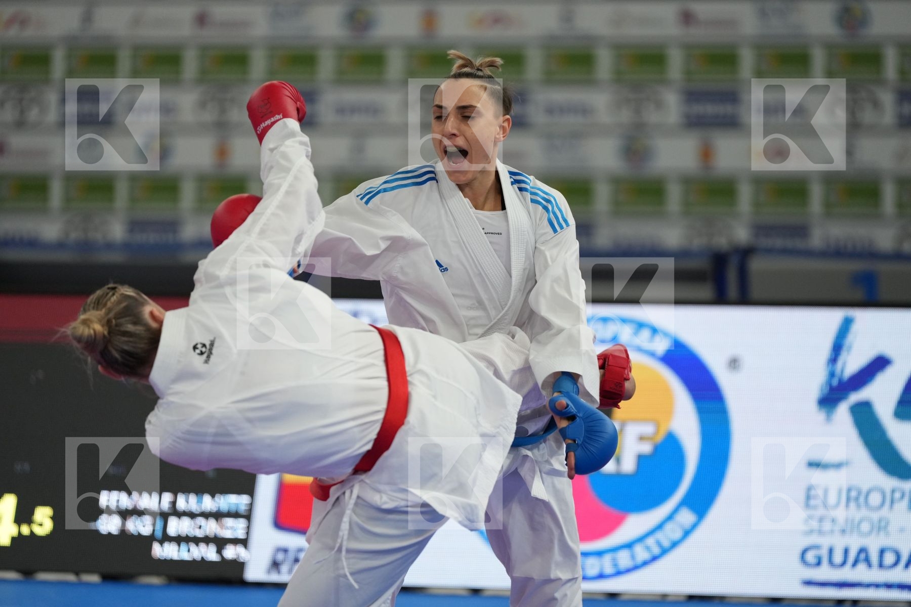 AGIER ALIZEE (FRANCE) vs SEMERARO SILVIA (ITALY) in Female Kumite -68 Kg - bronze bout
