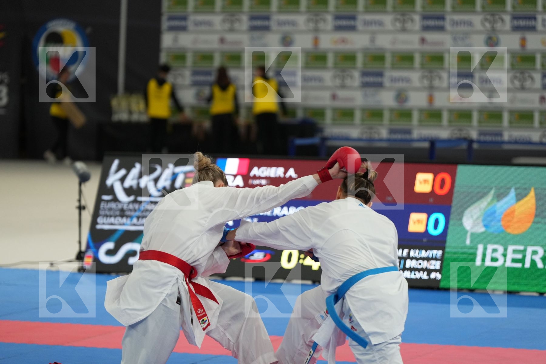 AGIER ALIZEE (FRANCE) vs SEMERARO SILVIA (ITALY) in Female Kumite -68 Kg - bronze bout