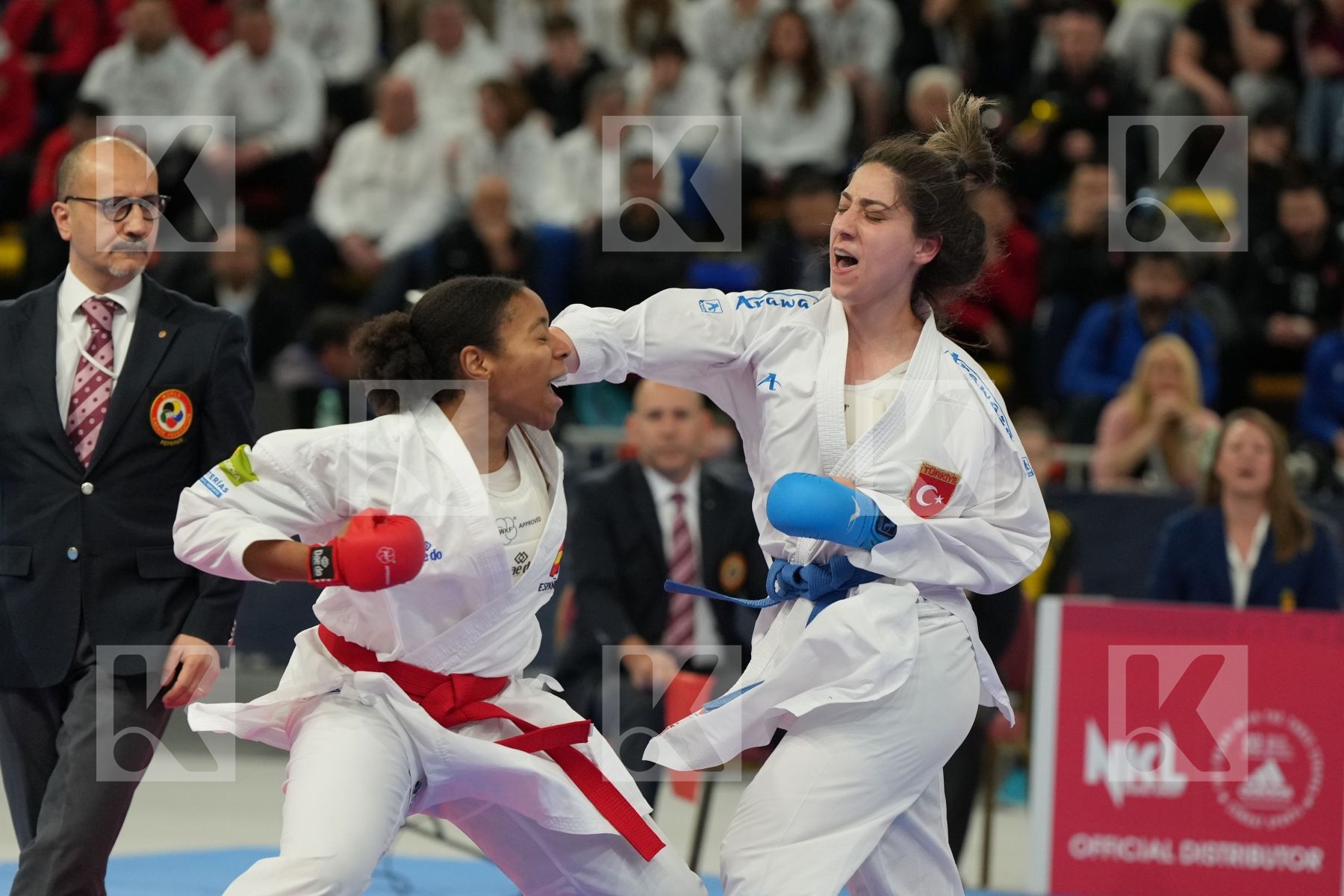 NIETO MEJIAS MARIA ISABEL (SPAIN) vs ELTEMUR EDA (TURKEY) in Female Kumite -68 Kg - bronze bout
