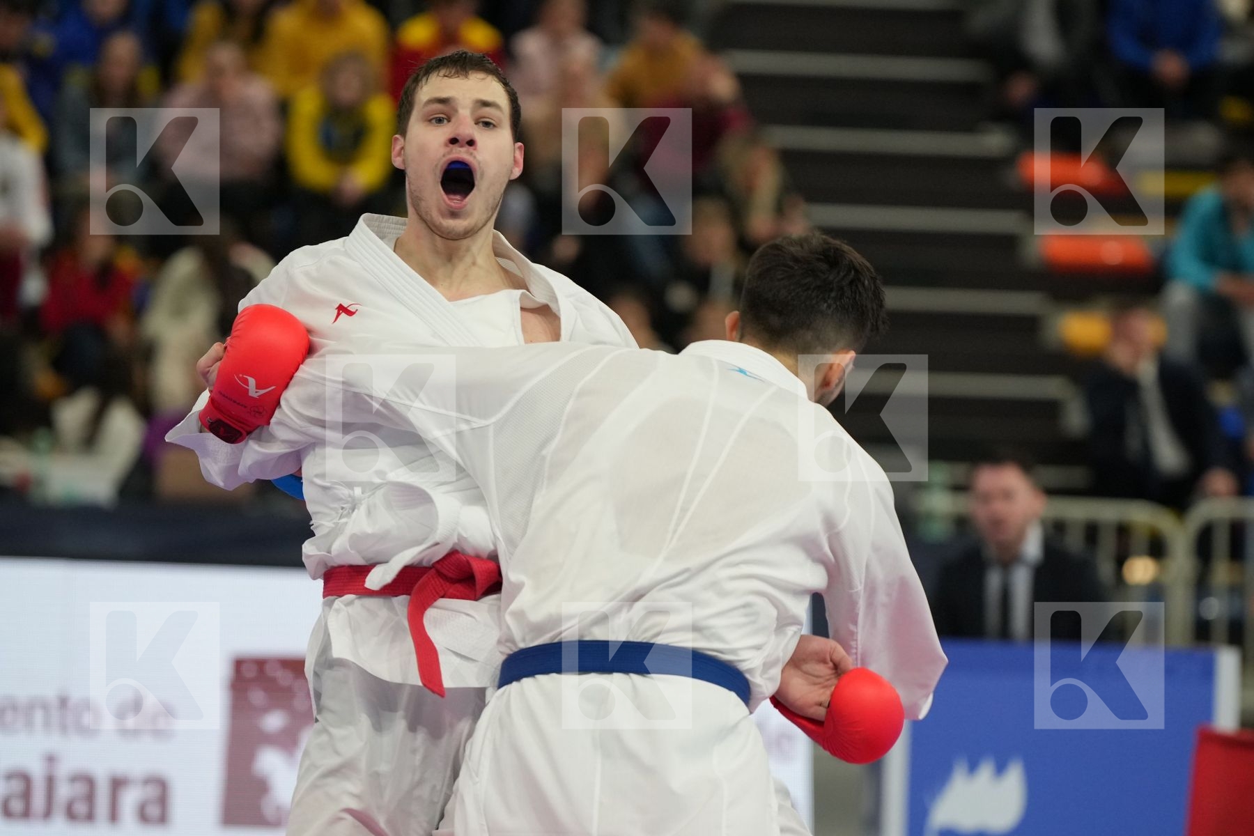 GYURIK ADI (SLOVAKIA) vs MASTROGIANNIS KONSTANTINOS (GREECE) in Male Kumite -84 Kg - bronze bout