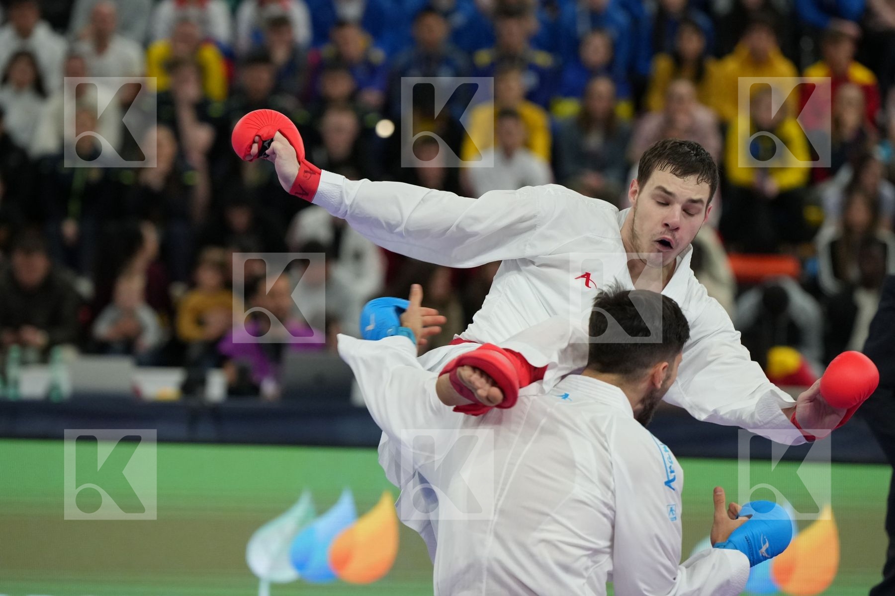 GYURIK ADI (SLOVAKIA) vs MASTROGIANNIS KONSTANTINOS (GREECE) in Male Kumite -84 Kg - bronze bout
