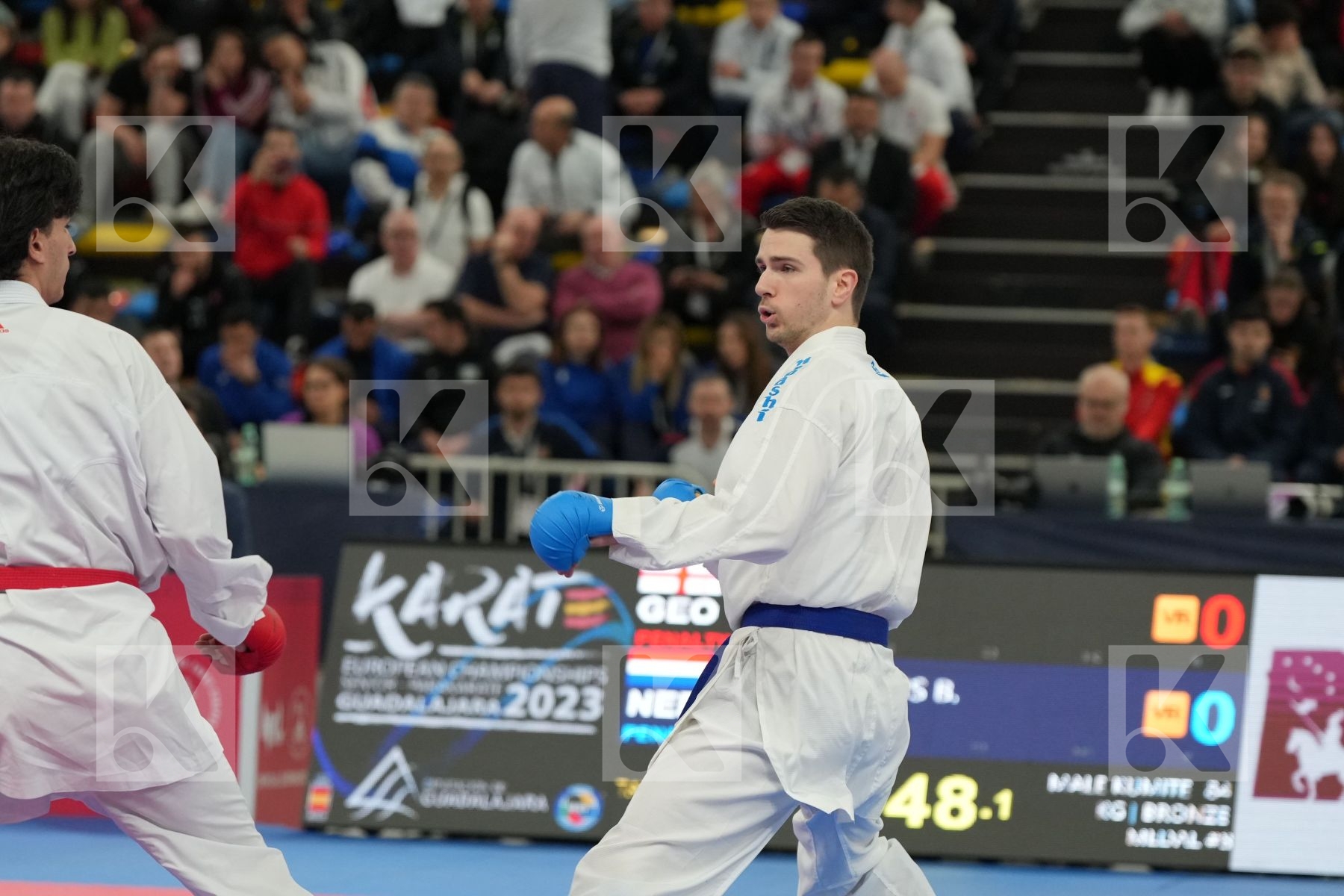 VASADZE LUKA (GEO) vs TIMMERMANS BRIAN (NETHERLAND) in Male Kumite -84 Kg - bronze bout