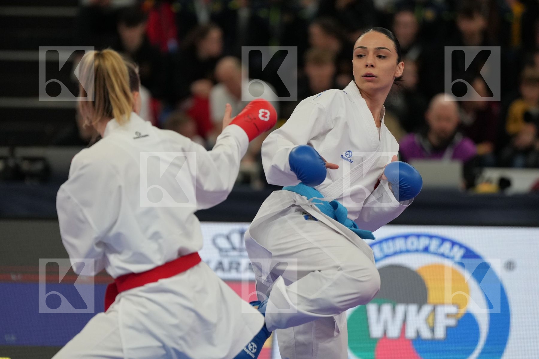 NILSSON ANNA-JOHANNA (SWEDEN) vs GOZUTOK GULBAHAR (TURKEY) in Female Kumite -61 Kg - bronze bout