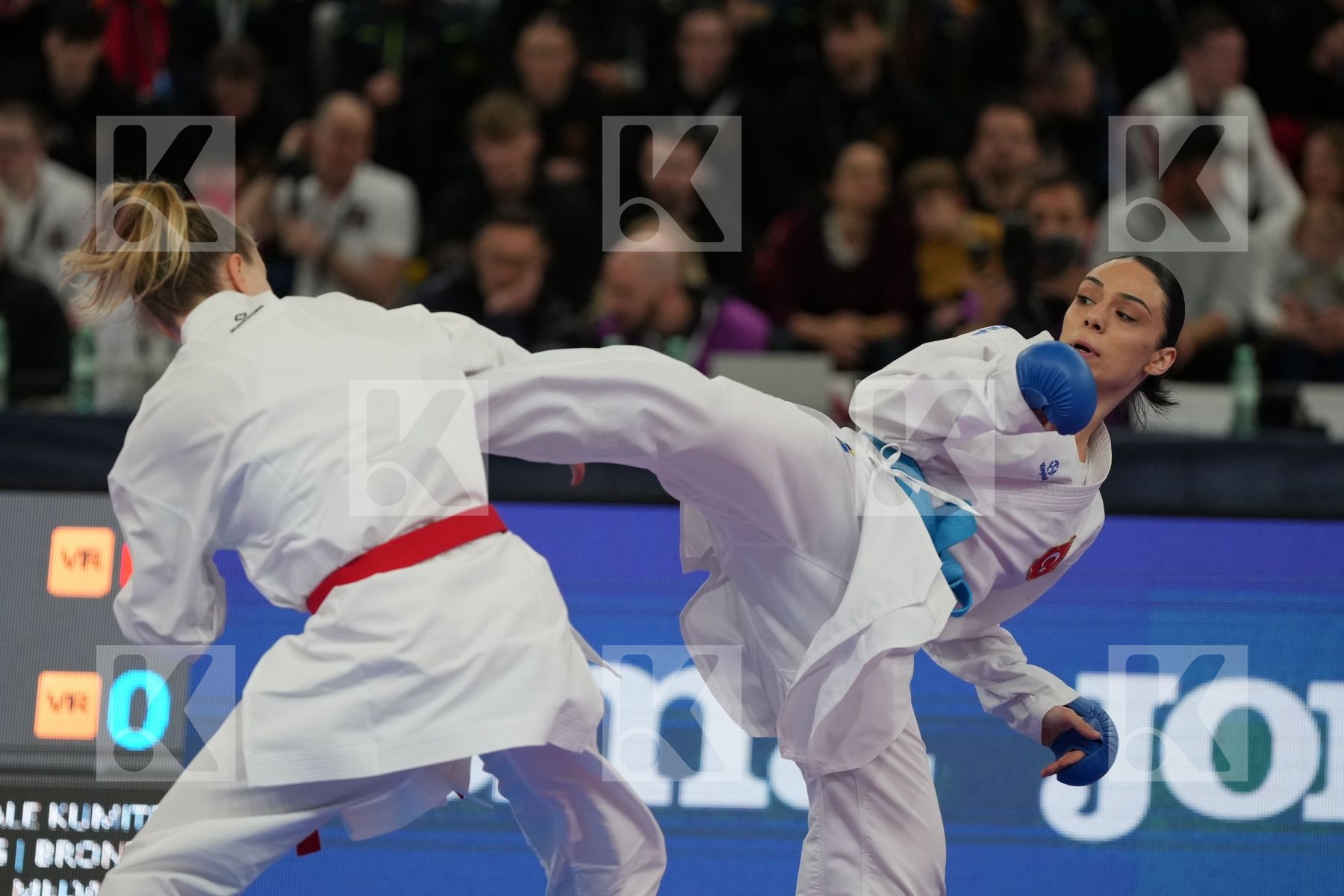 NILSSON ANNA-JOHANNA (SWEDEN) vs GOZUTOK GULBAHAR (TURKEY) in Female Kumite -61 Kg - bronze bout