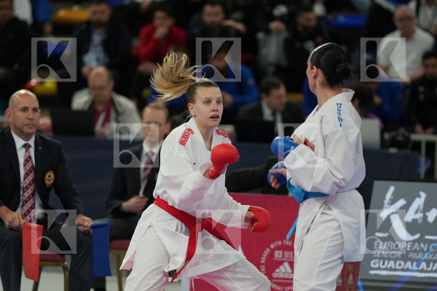 NILSSON ANNA-JOHANNA (SWEDEN) vs GOZUTOK GULBAHAR (TURKEY) in Female Kumite -61 Kg - bronze bout