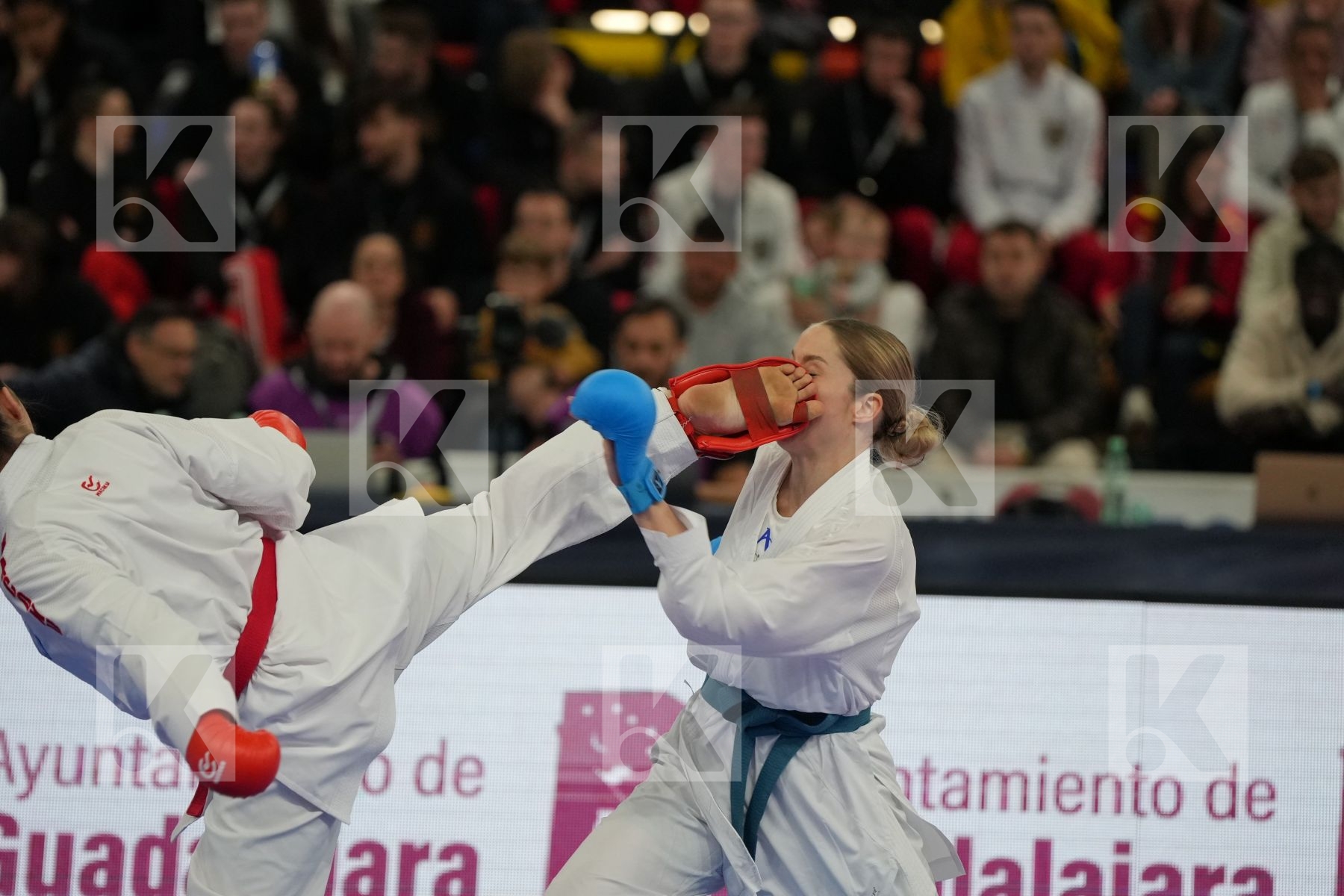 CHRYSOPOULOU KONSTANTINA (GREECE) vs SIVERT LAURA (FRANCE) in Female Kumite -61 Kg - bronze bout