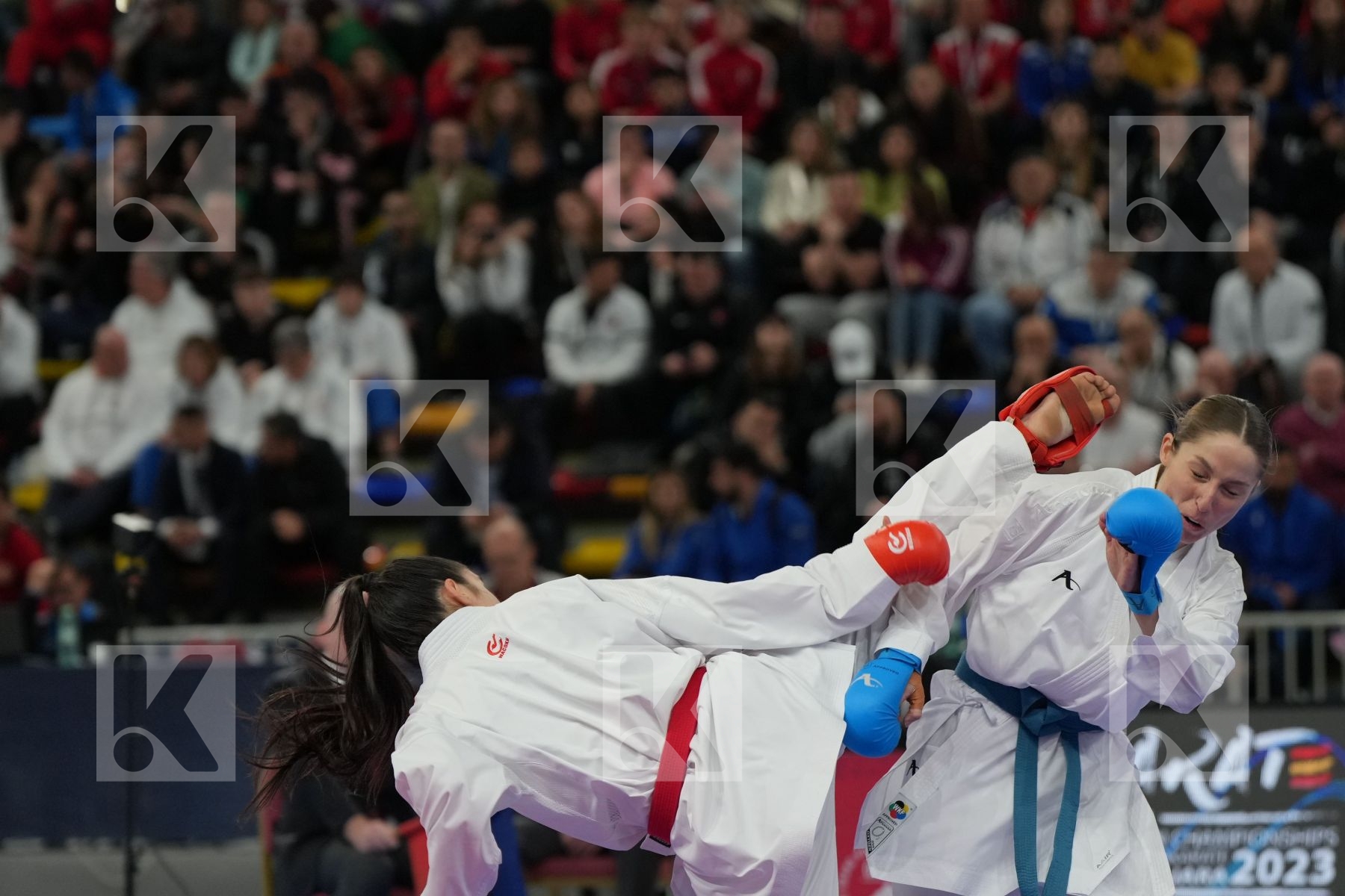 CHRYSOPOULOU KONSTANTINA (GREECE) vs SIVERT LAURA (FRANCE) in Female Kumite -61 Kg - bronze bout