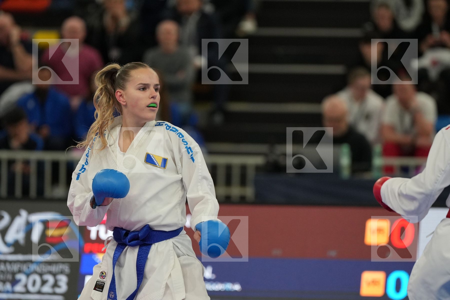 YAKAN TUBA (TURKEY) vs SIPOVIC NEJRA (BOSNIA & HEZERGOVINA) in Female Kumite -55 Kg - bronze bout