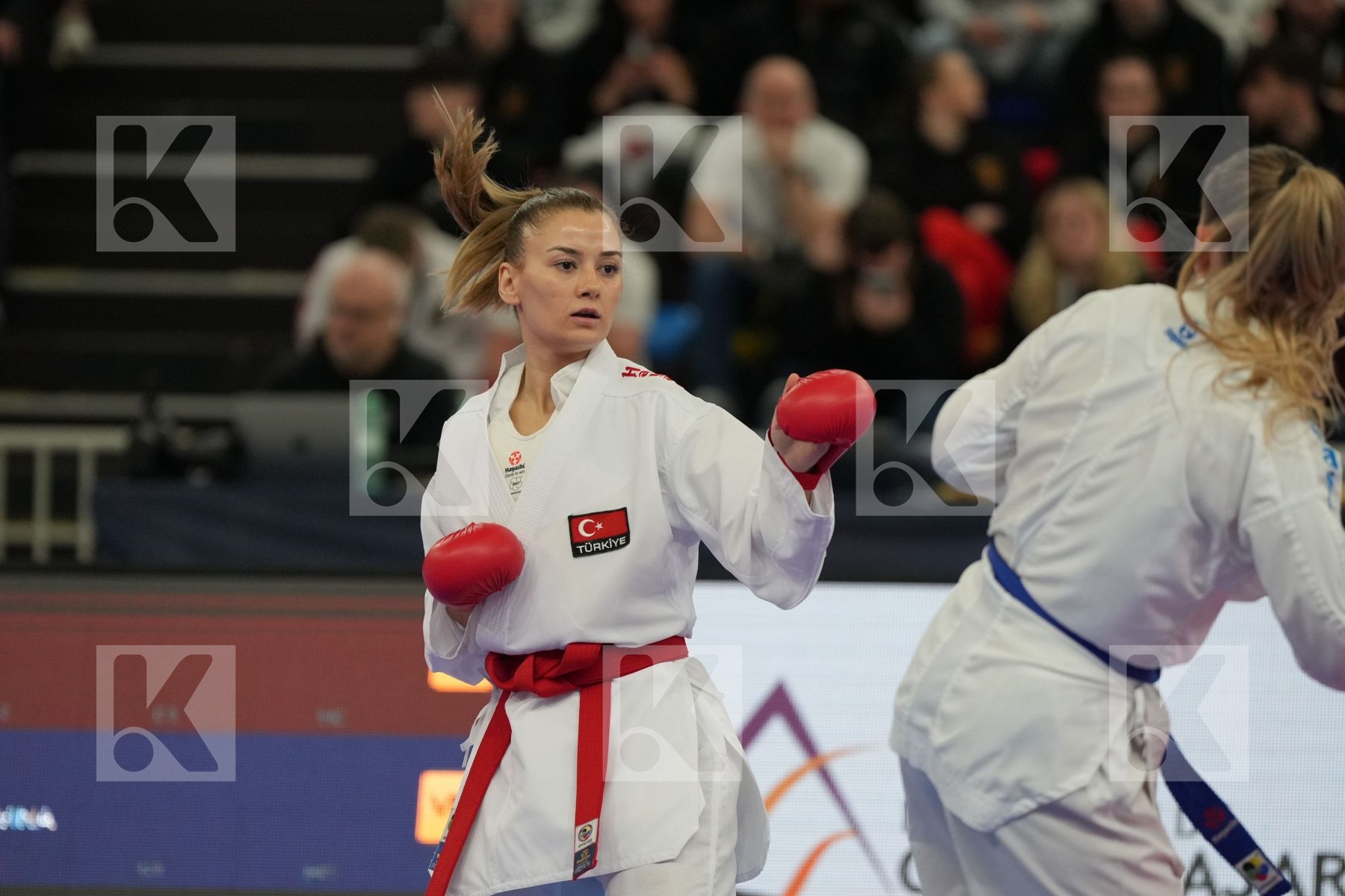 YAKAN TUBA (TURKEY) vs SIPOVIC NEJRA (BOSNIA & HEZERGOVINA) in Female Kumite -55 Kg - bronze bout