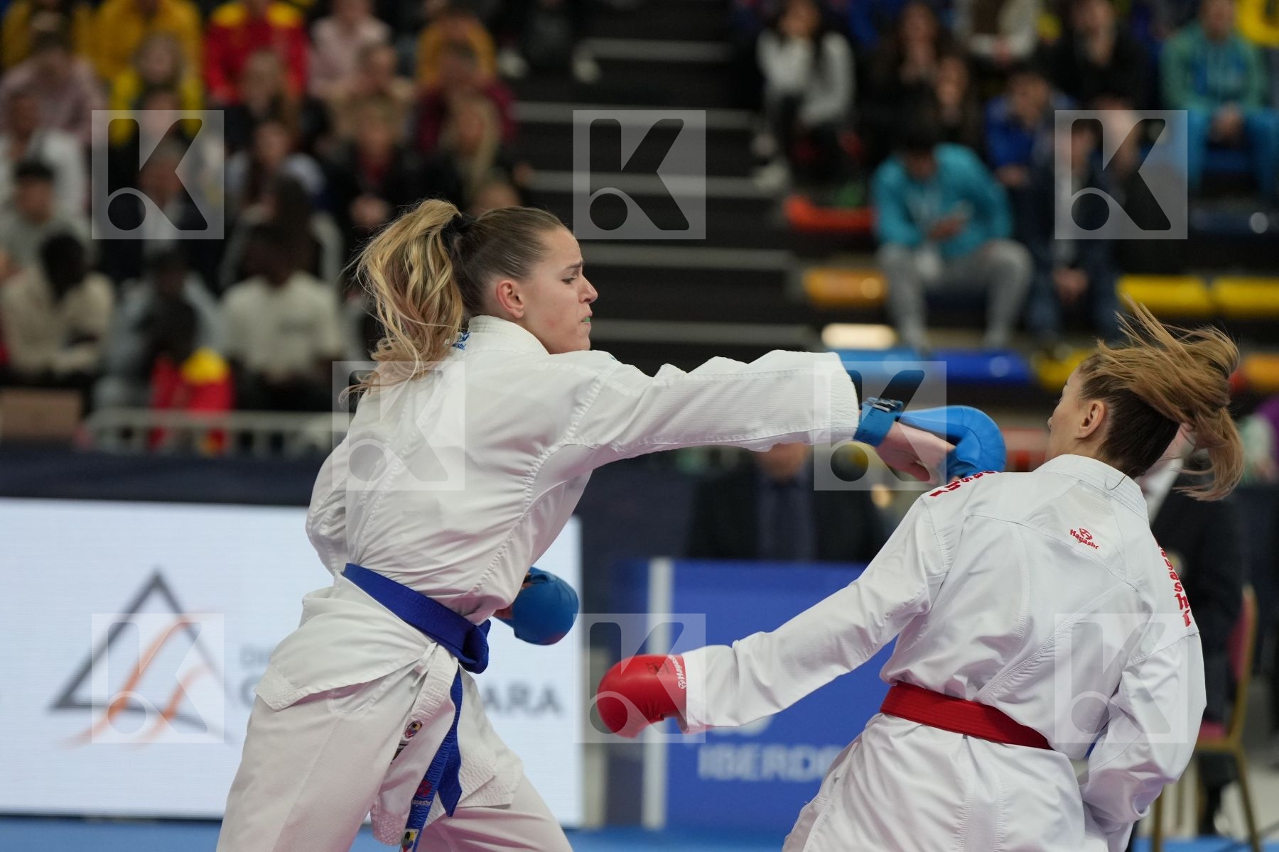 YAKAN TUBA (TURKEY) vs SIPOVIC NEJRA (BOSNIA & HEZERGOVINA) in Female Kumite -55 Kg - bronze bout
