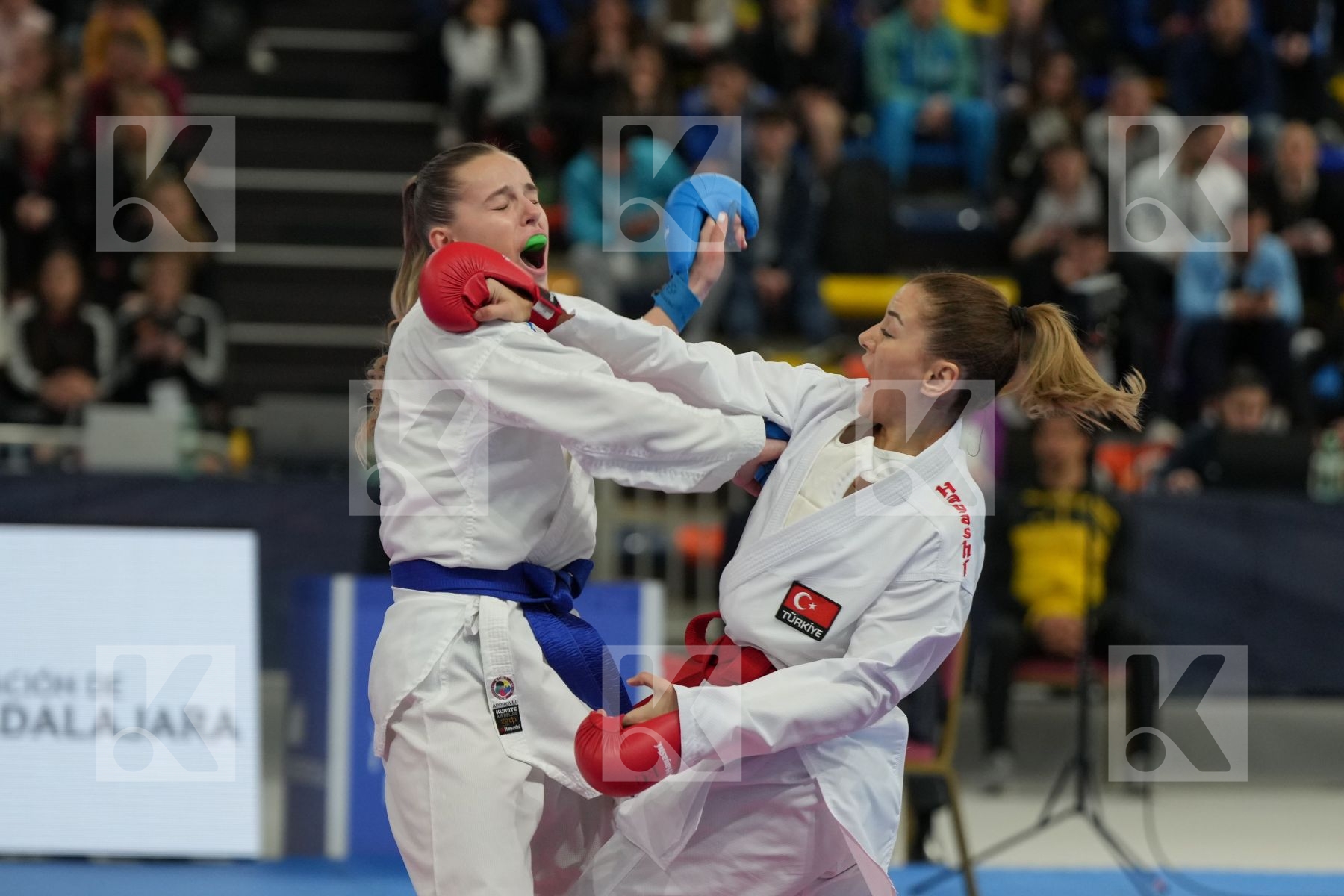 YAKAN TUBA (TURKEY) vs SIPOVIC NEJRA (BOSNIA & HEZERGOVINA) in Female Kumite -55 Kg - bronze bout