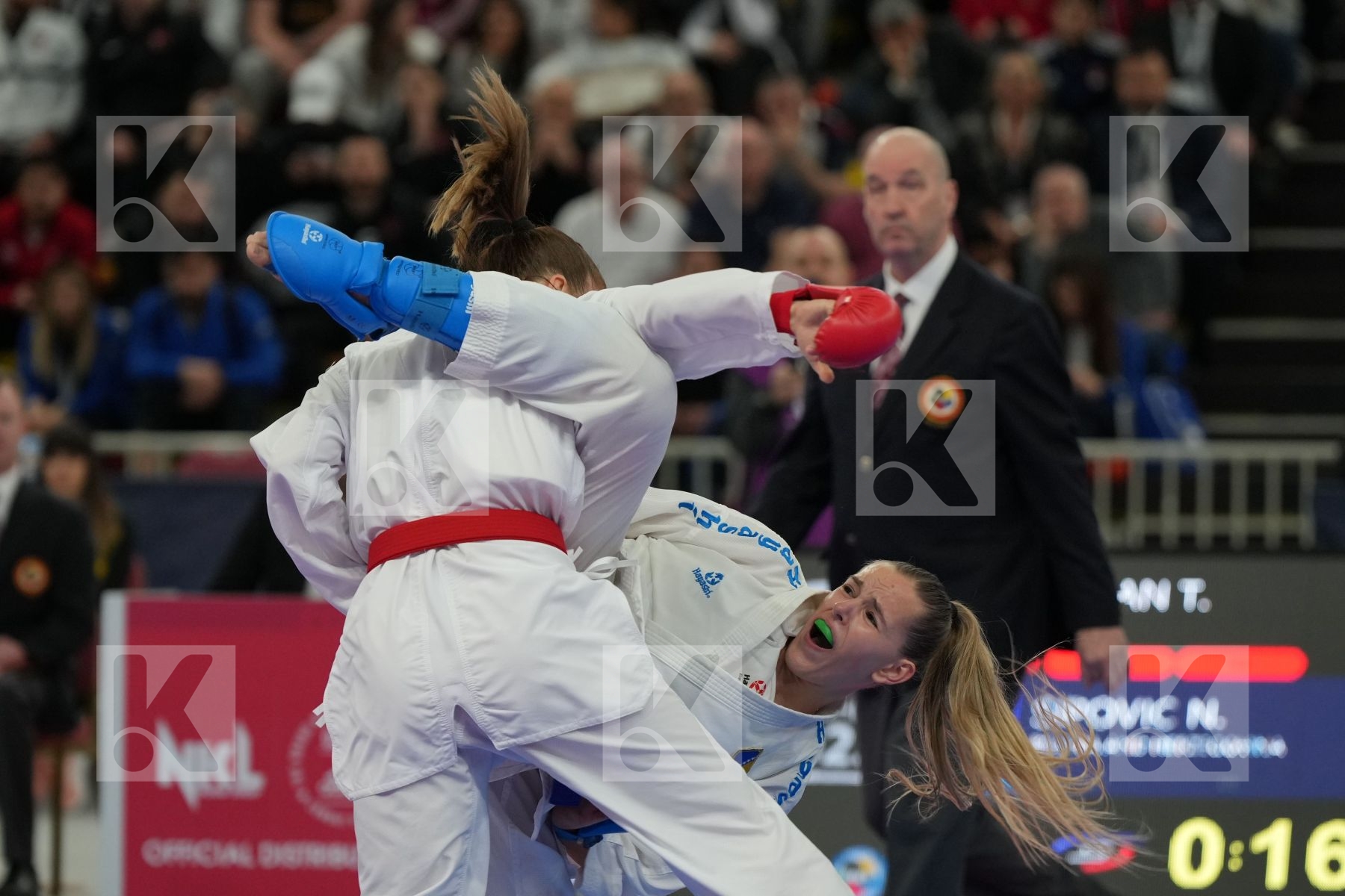YAKAN TUBA (TURKEY) vs SIPOVIC NEJRA (BOSNIA & HEZERGOVINA) in Female Kumite -55 Kg - bronze bout