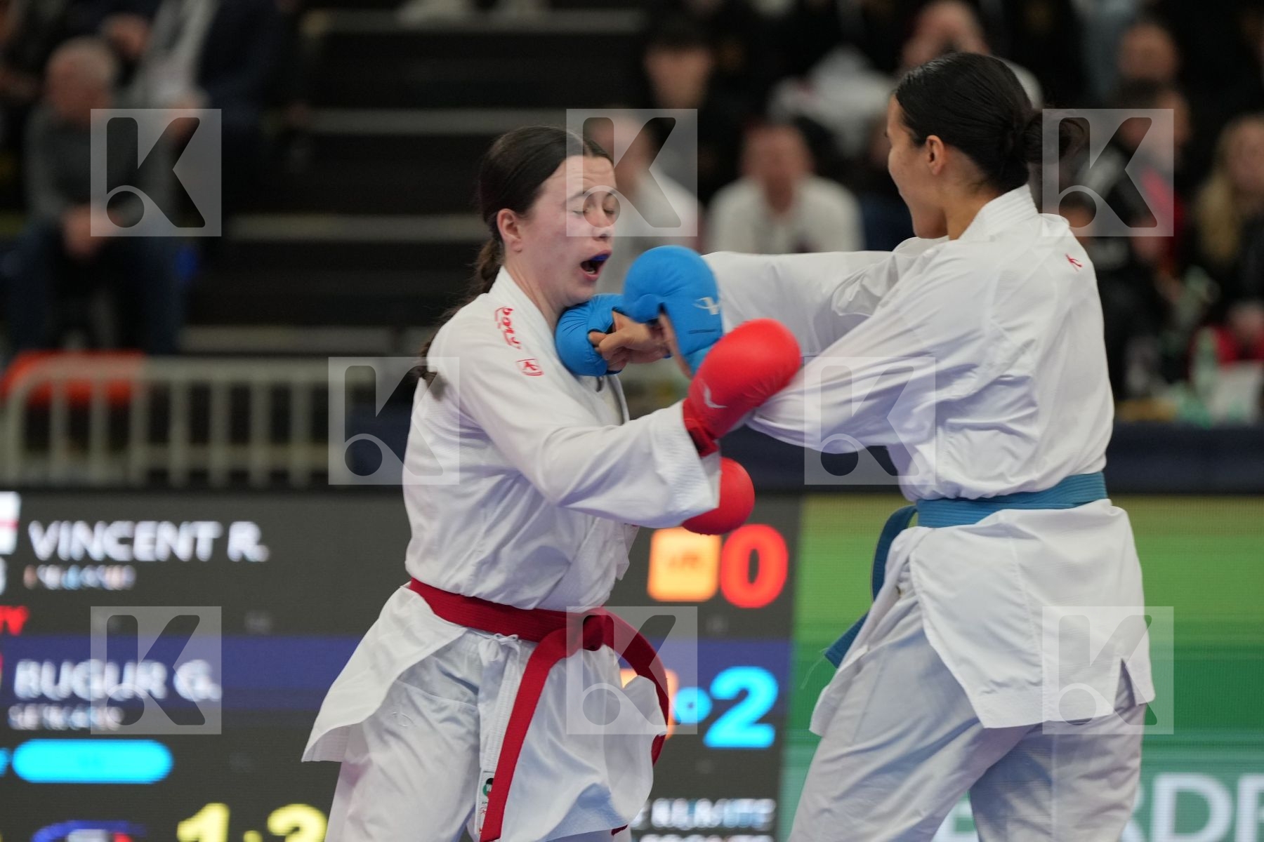 VINCENT ROBIN (ENGLAND) vs BUGUR GIZEM (GERMANY) in Female Kumite -55 Kg - bronze bout