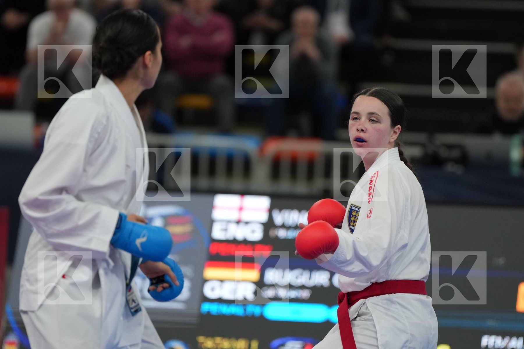 VINCENT ROBIN (ENGLAND) vs BUGUR GIZEM (GERMANY) in Female Kumite -55 Kg - bronze bout