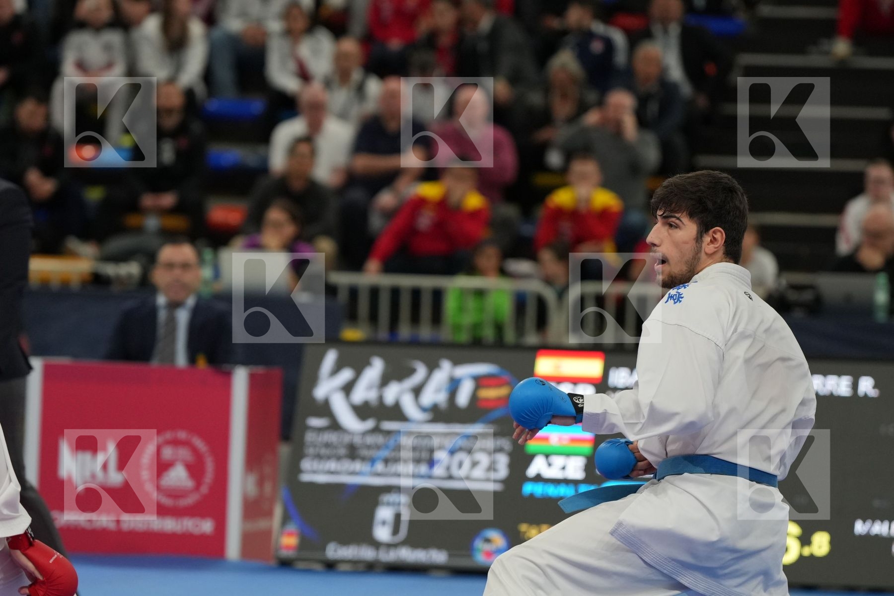IBANEZ SAENZ-TORRE RODRIGO (SPAIN) vs AGHAYEV FARID (AZERBAIJAN) in Male Kumite -75 Kg - bronze bout