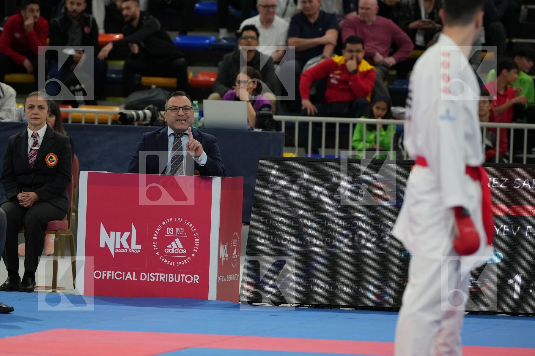 IBANEZ SAENZ-TORRE RODRIGO (SPAIN) vs AGHAYEV FARID (AZERBAIJAN) in Male Kumite -75 Kg - bronze bout
