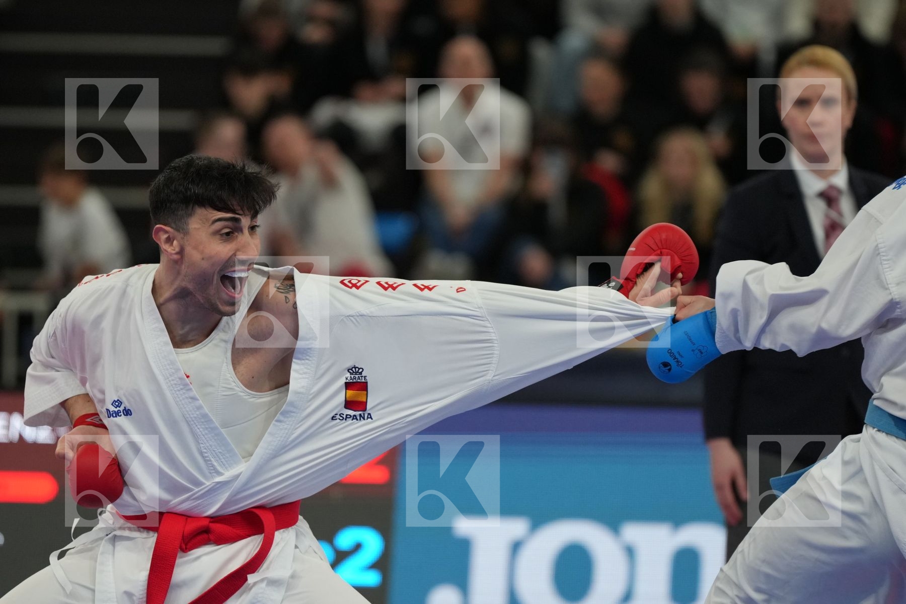 IBANEZ SAENZ-TORRE RODRIGO (SPAIN) vs AGHAYEV FARID (AZERBAIJAN) in Male Kumite -75 Kg - bronze bout