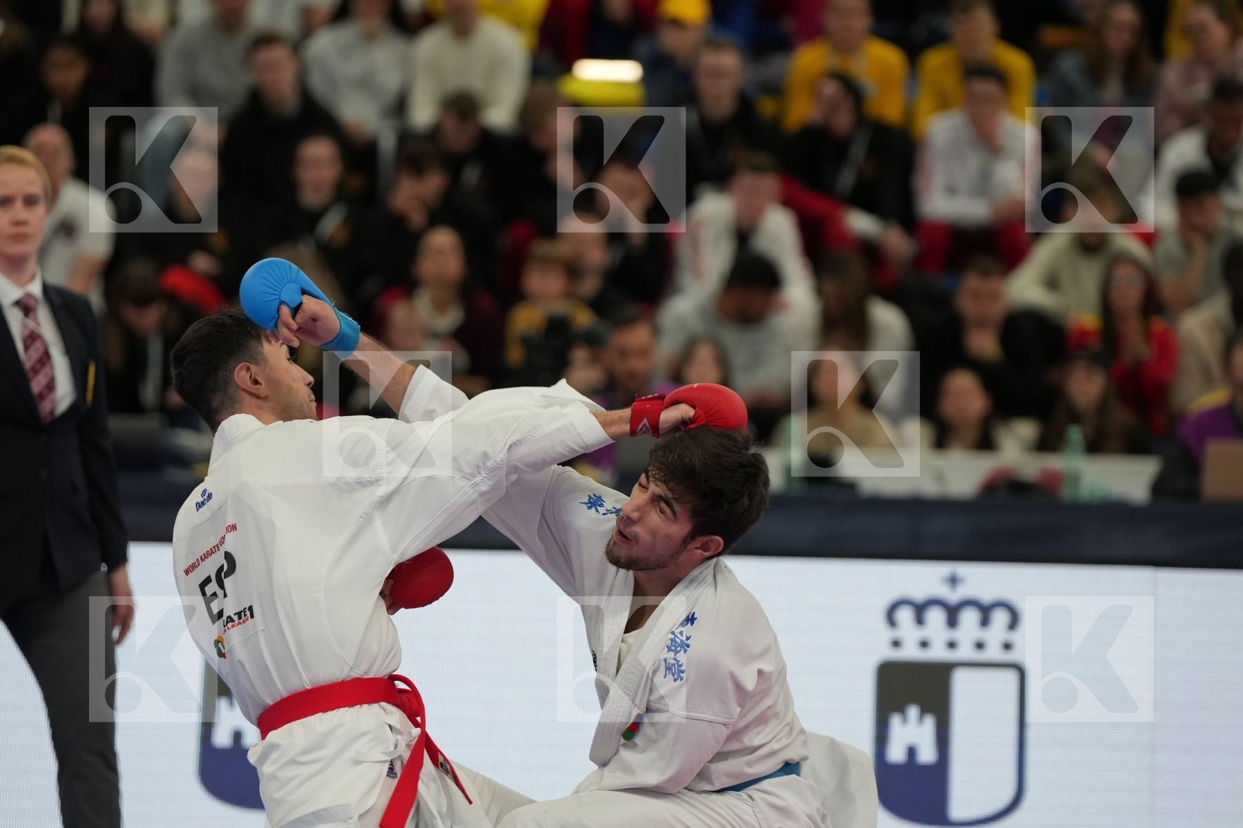 IBANEZ SAENZ-TORRE RODRIGO (SPAIN) vs AGHAYEV FARID (AZERBAIJAN) in Male Kumite -75 Kg - bronze bout