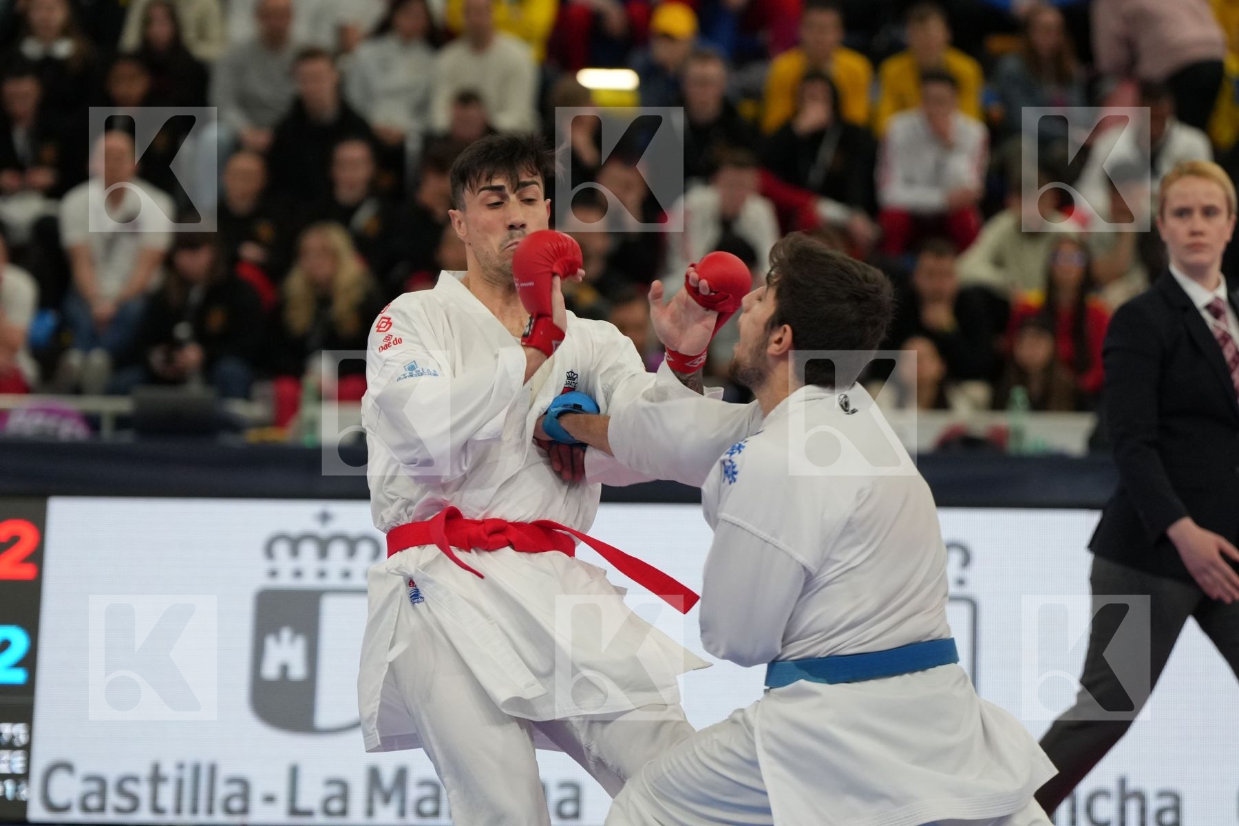IBANEZ SAENZ-TORRE RODRIGO (SPAIN) vs AGHAYEV FARID (AZERBAIJAN) in Male Kumite -75 Kg - bronze bout