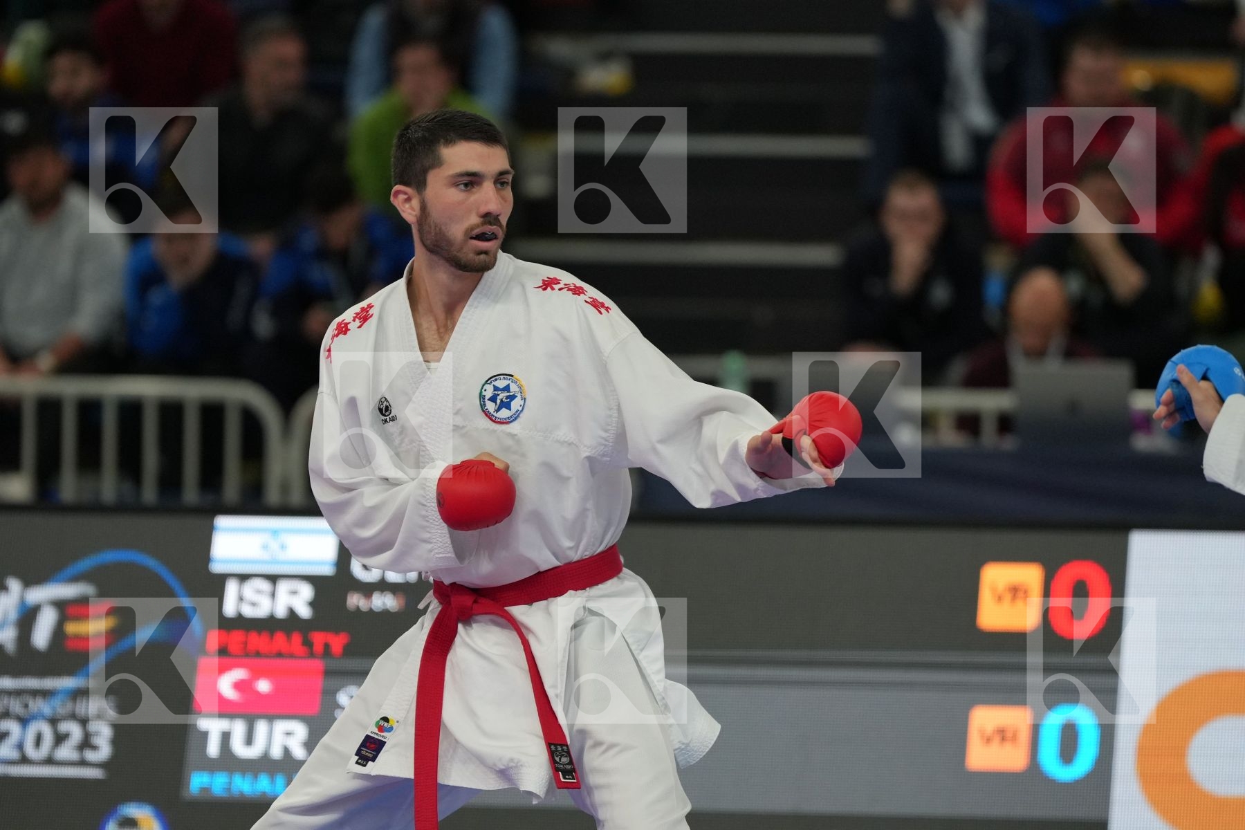 GEHTBARG RONEN (ISRAEL) vs SAMDAN ERAY (TURKEY) in Male Kumite -60 Kg - bronze bout