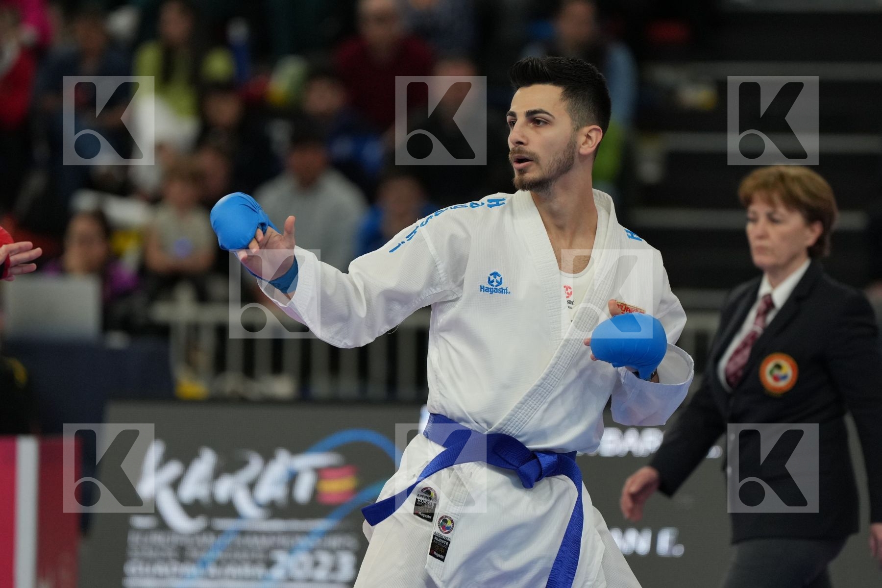 GEHTBARG RONEN (ISRAEL) vs SAMDAN ERAY (TURKEY) in Male Kumite -60 Kg - bronze bout