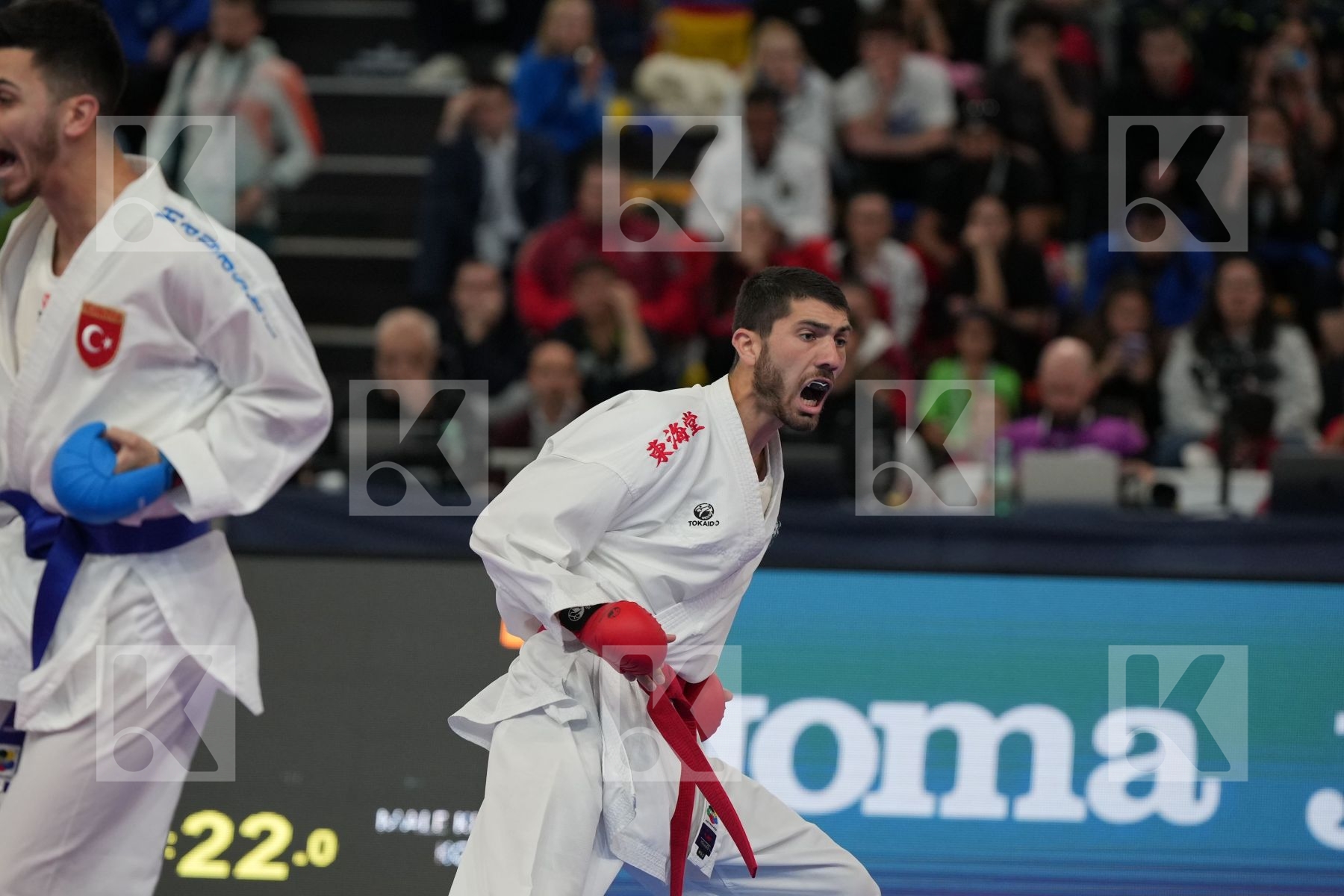 GEHTBARG RONEN (ISRAEL) vs SAMDAN ERAY (TURKEY) in Male Kumite -60 Kg - bronze bout