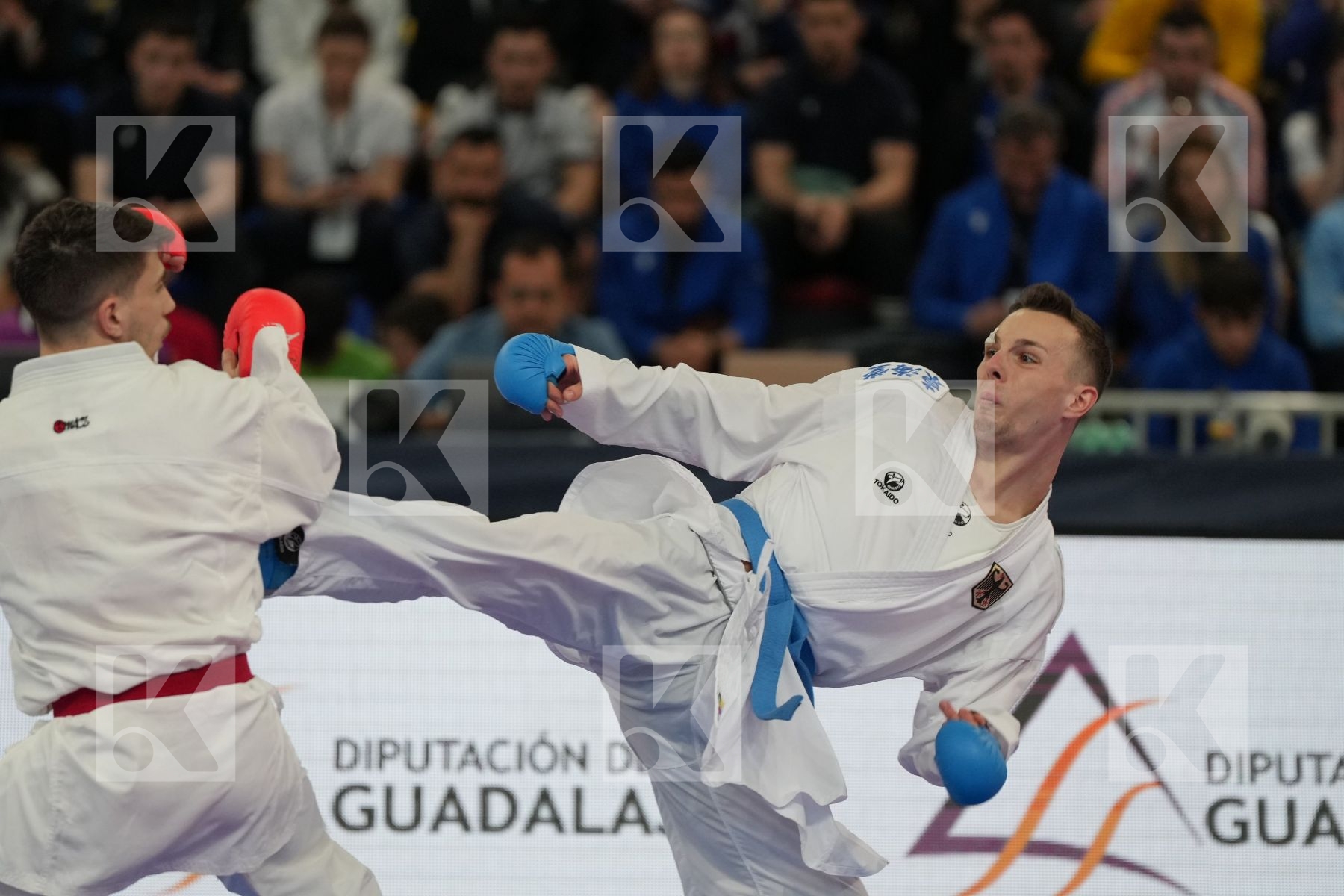 RIBEIRO JOAO (PORTUGAL) vs HAAS FLORIAN (GERMANY) in Male Kumite -60 Kg - bronze bout