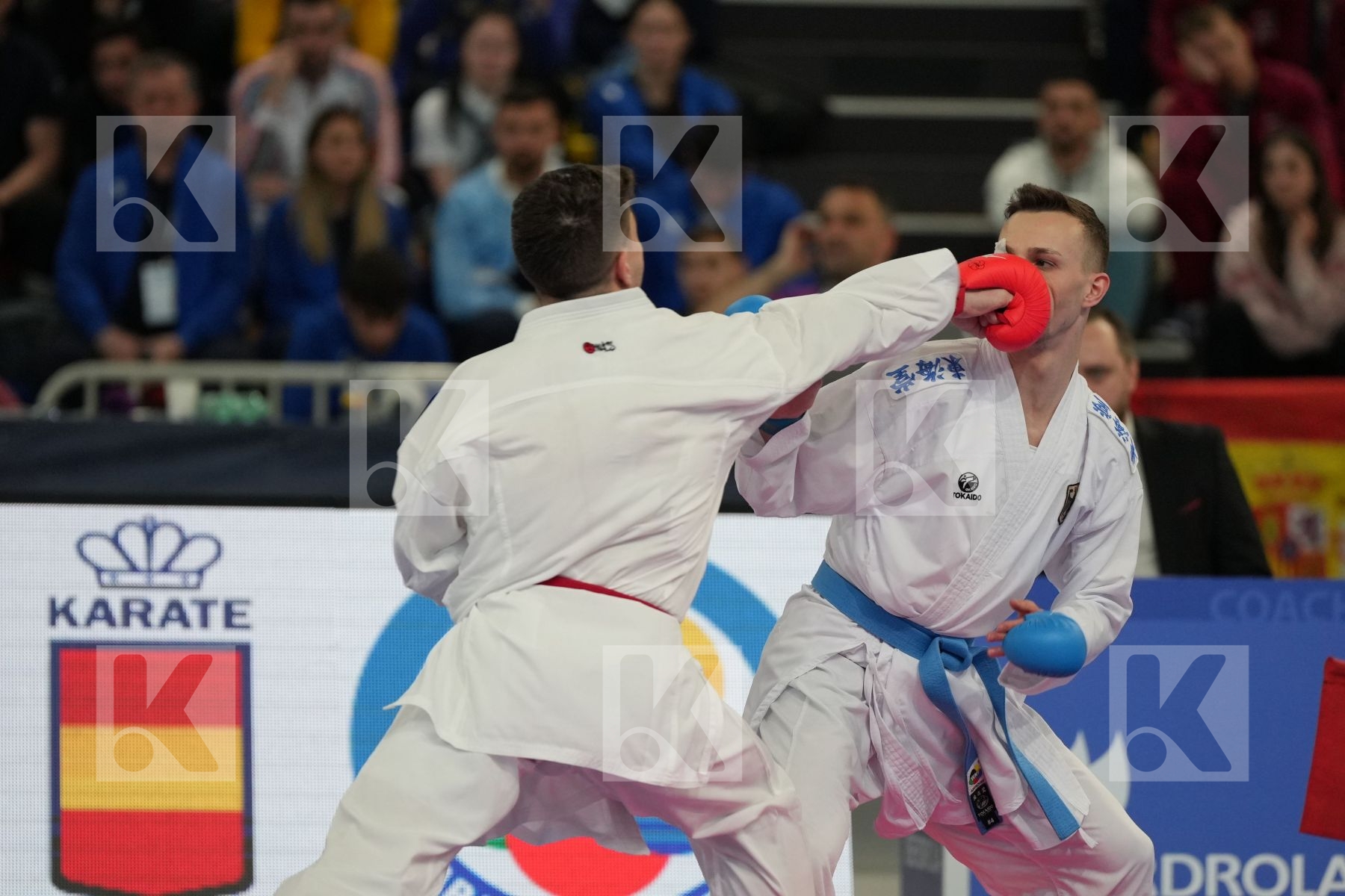 RIBEIRO JOAO (PORTUGAL) vs HAAS FLORIAN (GERMANY) in Male Kumite -60 Kg - bronze bout
