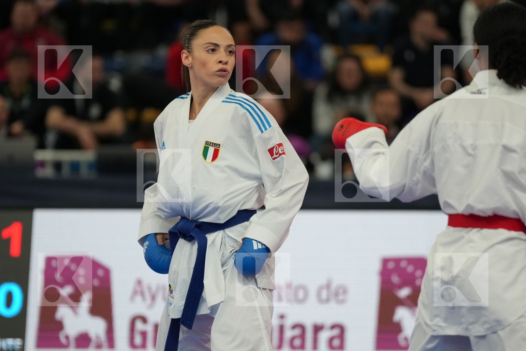AHMED NISWA (FRANCE) vs PERFETTO ERMINIA (ITALY) in Female Kumite -50 Kg - bronze bout