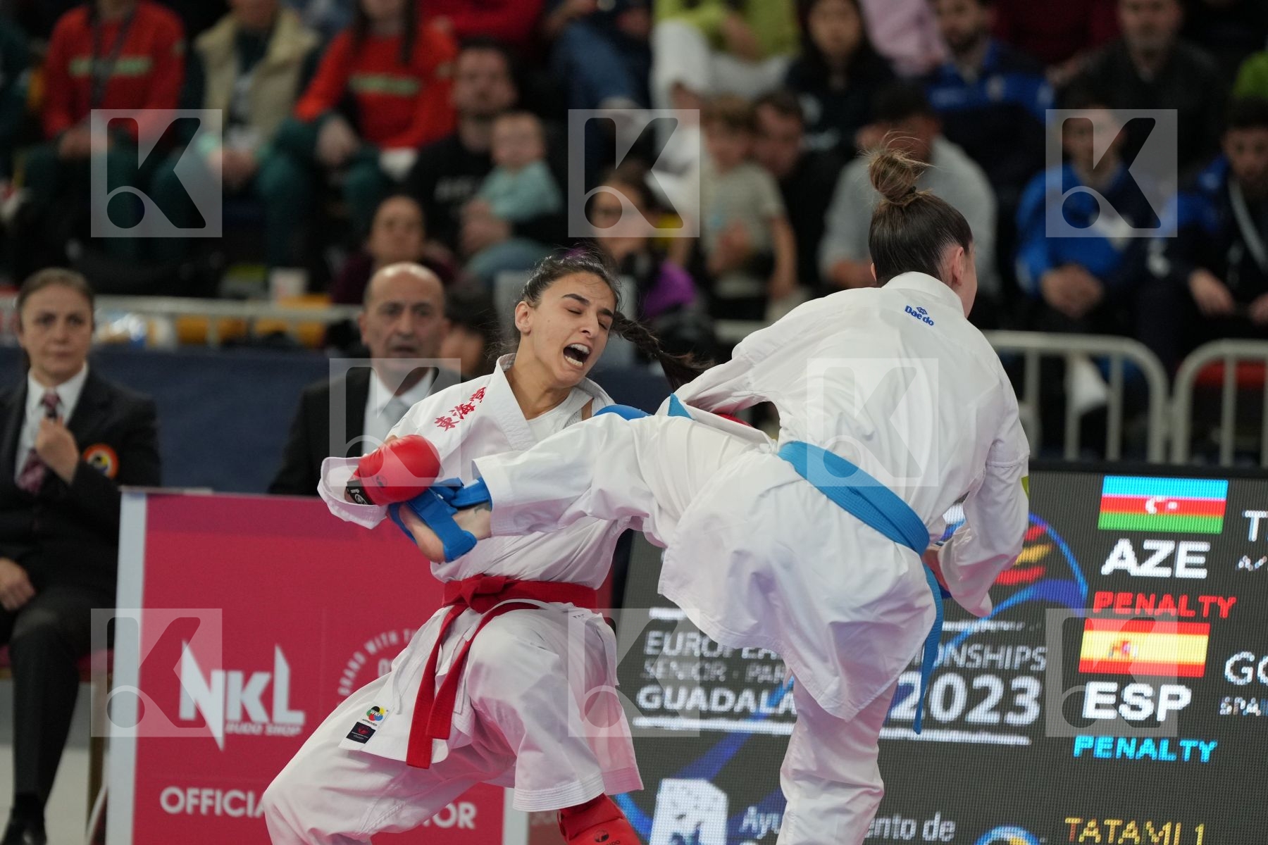 TEYMUROVA FIDAN (AZERBAIJAN) vs GOMEZ MORALES NADIA (SPAIN) in Female Kumite -50 Kg - bronze bout