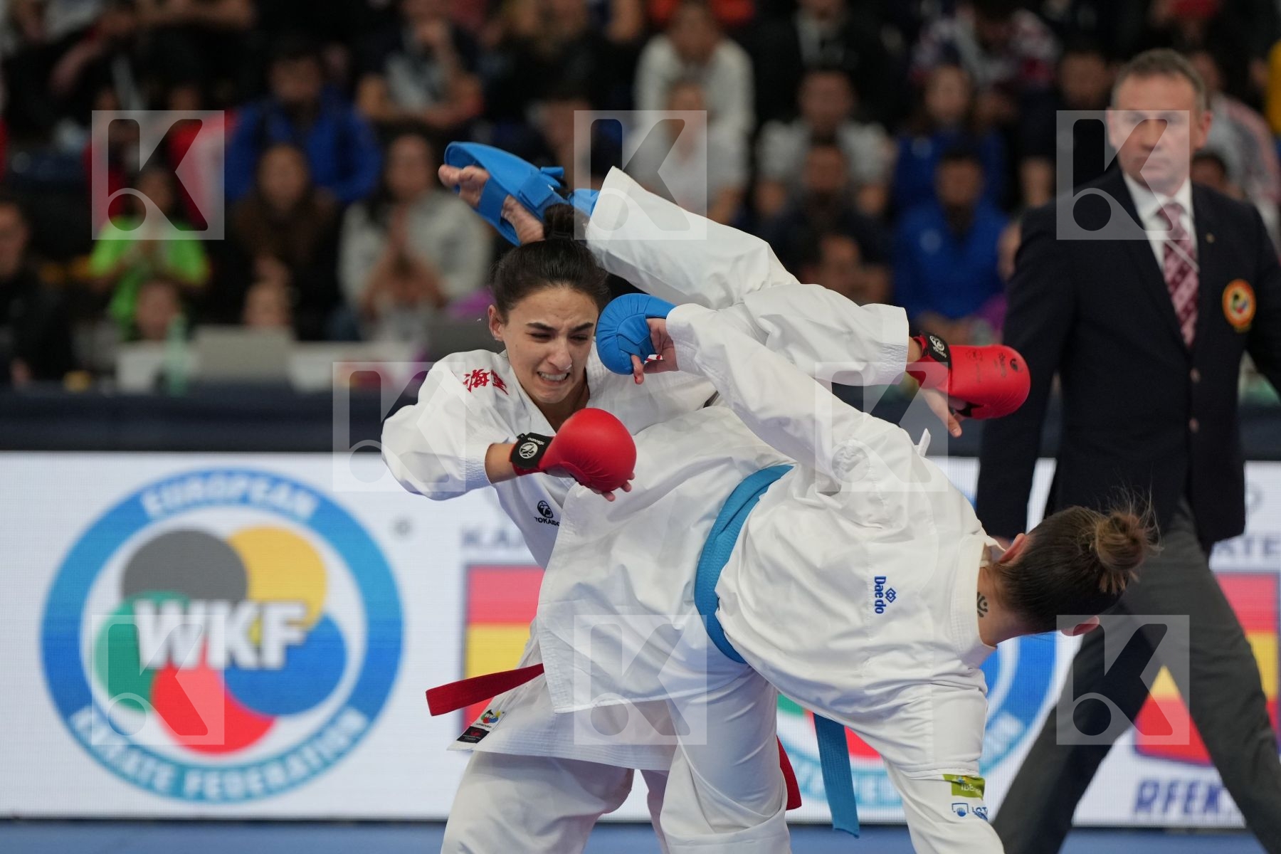 TEYMUROVA FIDAN (AZERBAIJAN) vs GOMEZ MORALES NADIA (SPAIN) in Female Kumite -50 Kg - bronze bout